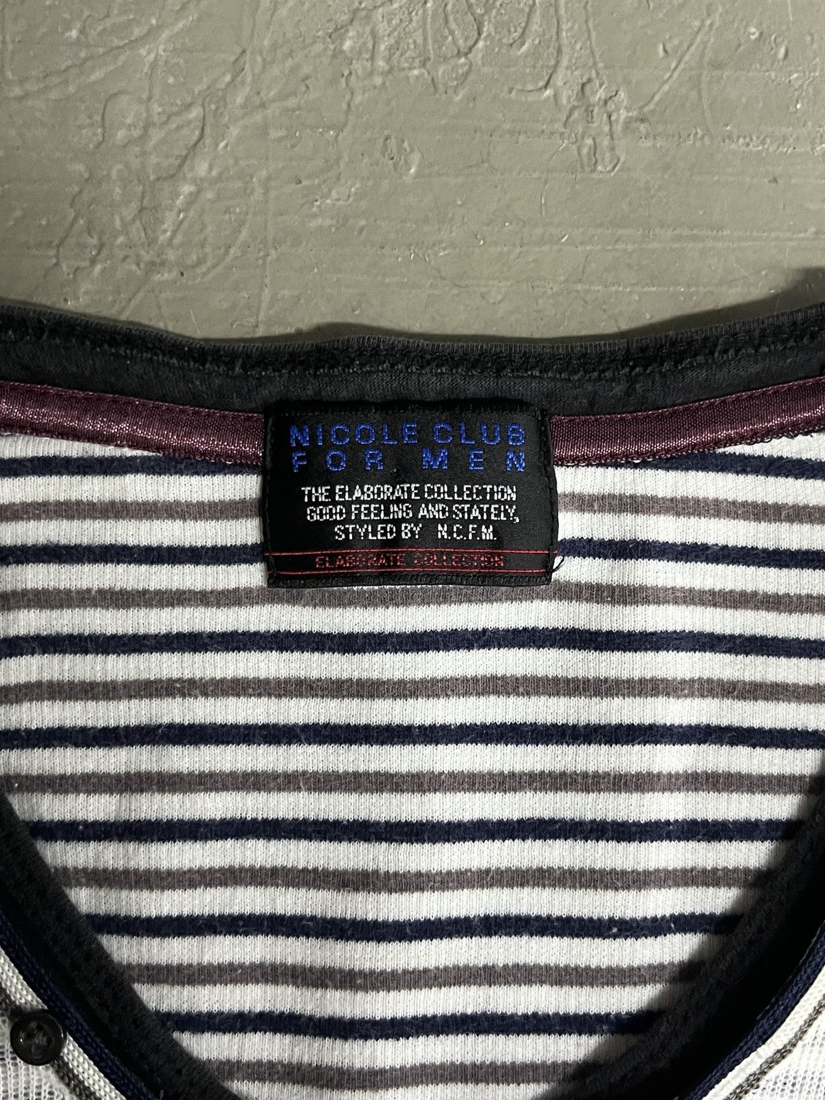 Greg Lauren Nicole Club For Men Striped SS Henley Greg Lauren Inspired Size US M / EU 48-50 / 2 - 5 Thumbnail
