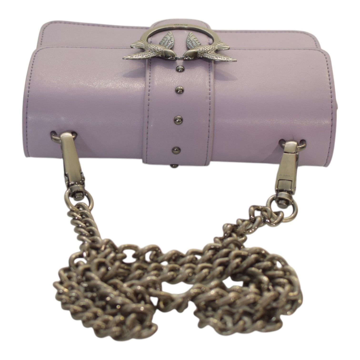 Pinko Pinko Love One Mini C Bag – Lilac Leather Size ONE SIZE - 7 Thumbnail