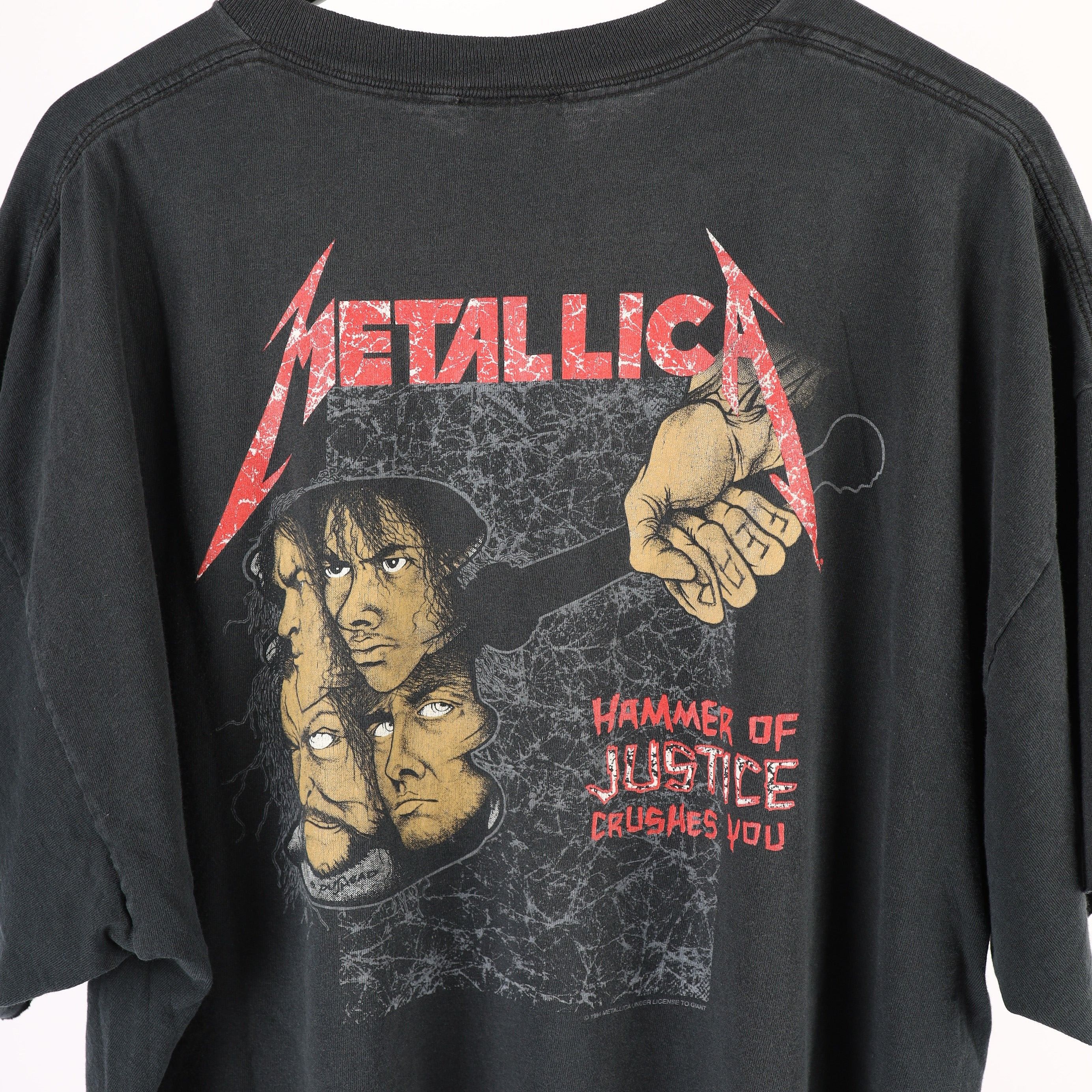 Vintage METALLICA JUSTICE FOR ALL TOUR T-SHIRT Size US XL / EU 56 / 4 - 5 Thumbnail