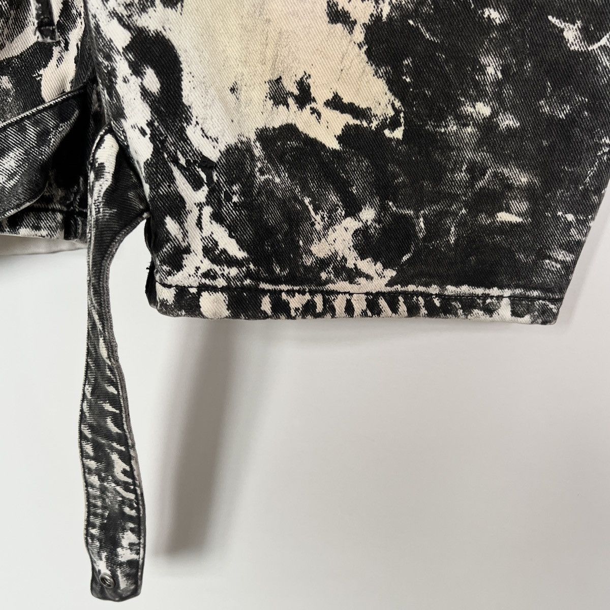 The Attico The Attico black cream abstract print wide leg cargo pants Size 27" / US 4 / IT 40 - 5 Thumbnail