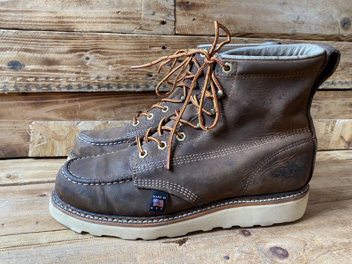Thorogood Thorogood moc-toe gray leather work boots sz US9 Size US 9 / EU 42 - 4 Thumbnail