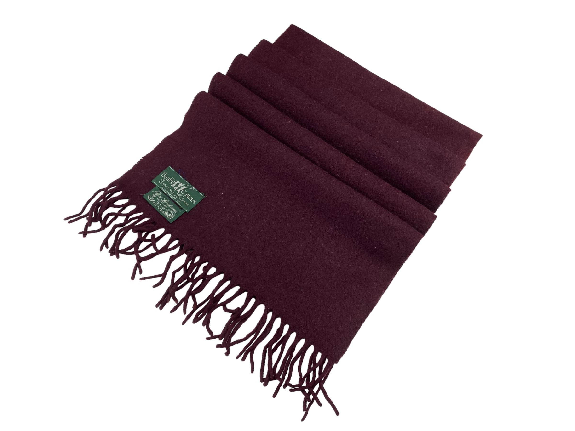 Henry Cotton's × Vintage Henry Cottons Pure LambsWool Vintage Scarf Made in Scotland Size ONE SIZE - 5 Thumbnail