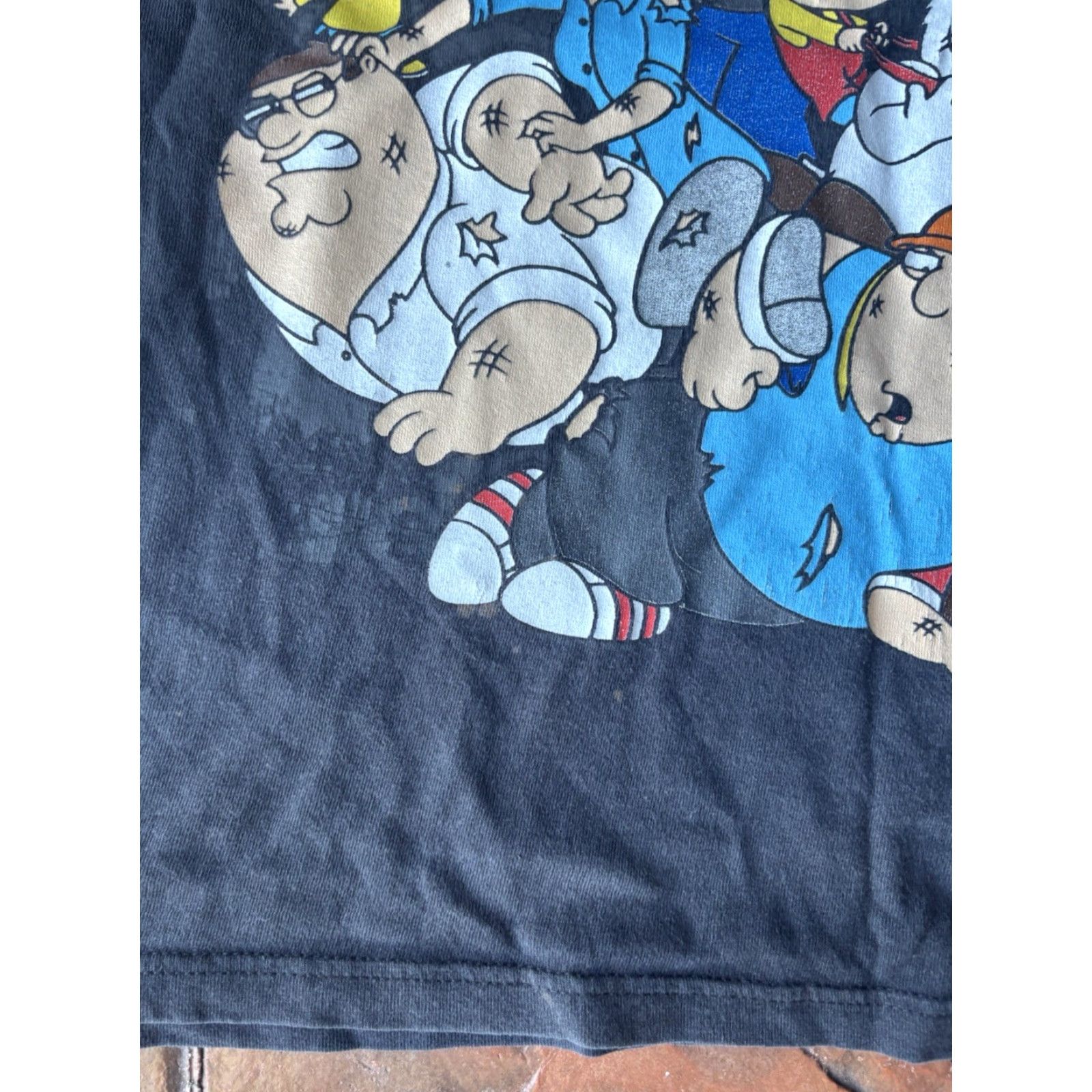 Delta VINTAGE Family Guy Promo T-Shirt Black M Crew Neck Peter Stewie Brian Cotton Delta Men Short Sleeve 2000s Cartoon Graphic Print Logo celebration Size US M / EU 48-50 / 2 - 4 Thumbnail