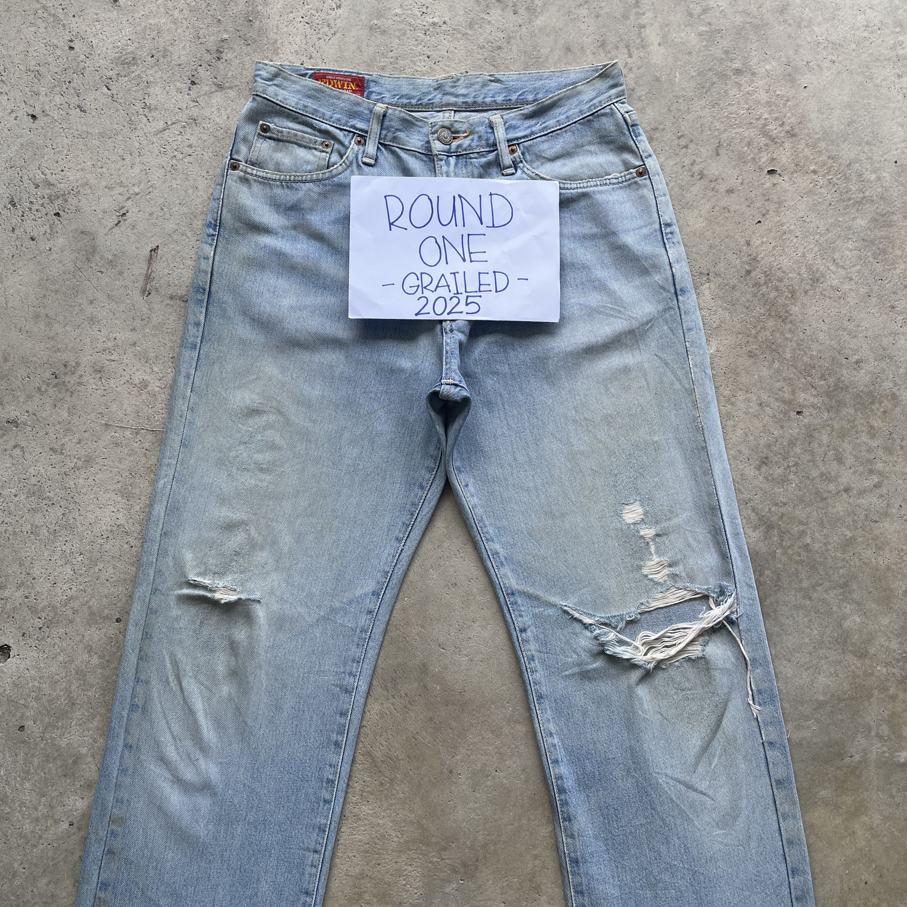 Japanese Brand VINTAGE EDWIN RIPPED DENIM FADED DISTRESSED JEANS PANTS W30 Size US 30 / EU 46 - 3 Thumbnail