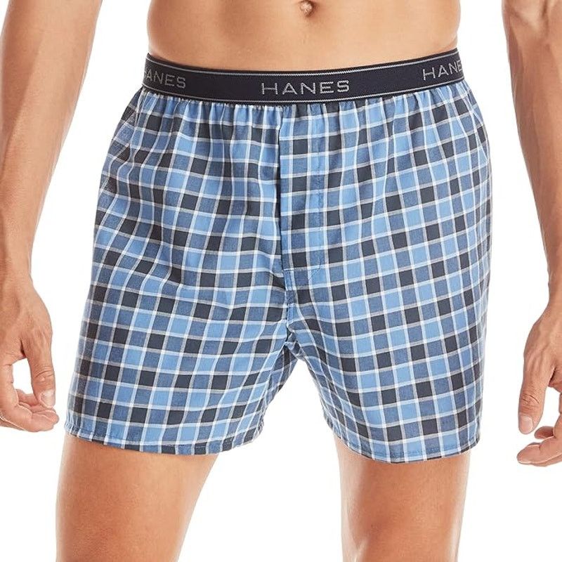 Hanes New 6-Pack Hanes Men Medium Waistband Boxer Underwear Size ONE SIZE - 3 Thumbnail