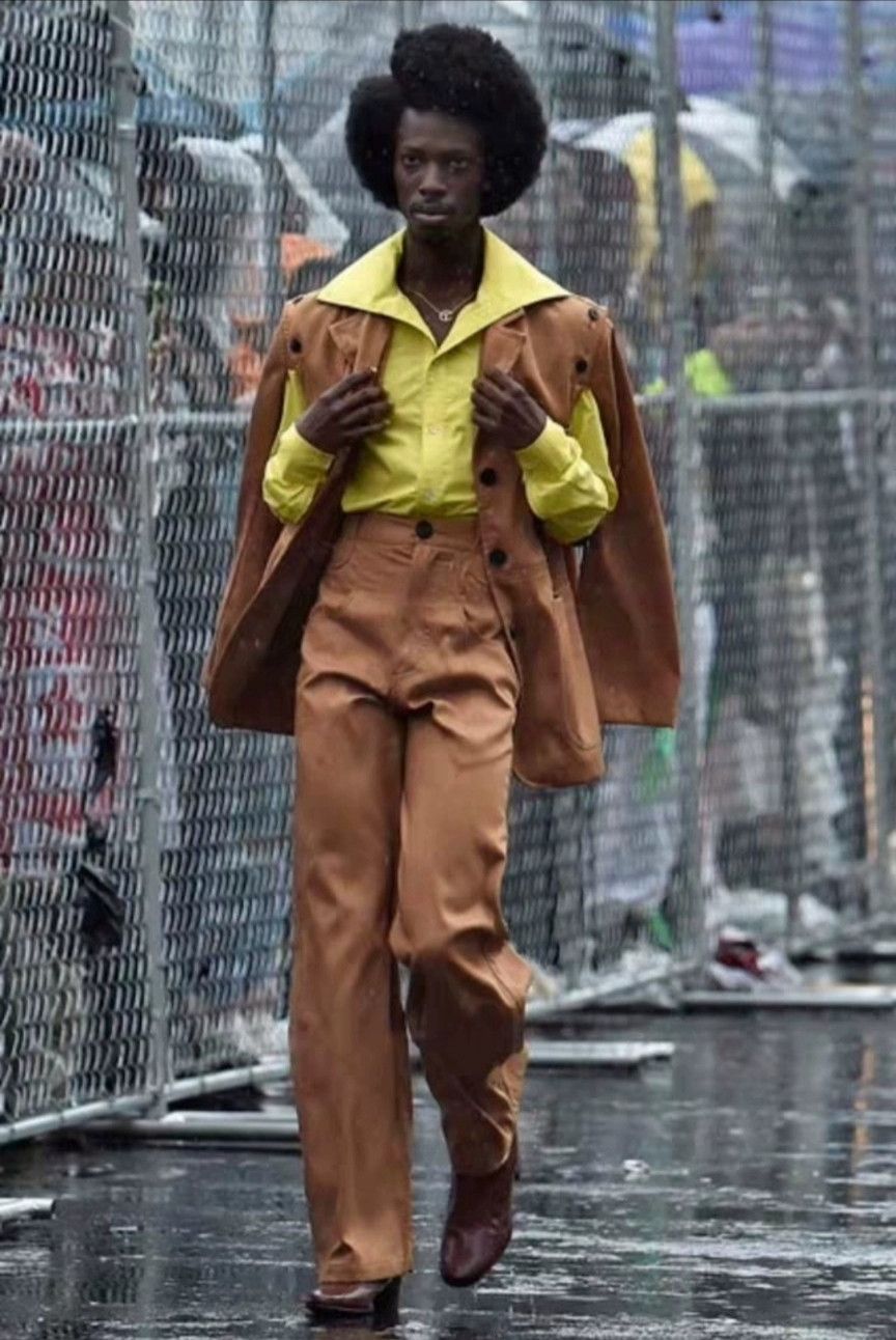 Telfar SS19 Runway khaki strip pants Size US 30 / EU 46 - 9 Thumbnail