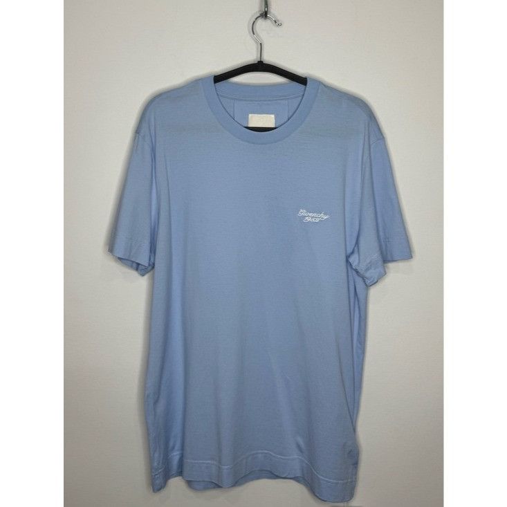 Givenchy Givenchy 1952 Cotton Slim-Fit T-Shirt Baby Blue Men’s Large Size US L / EU 52-54 / 3 - 1 Thumbnail