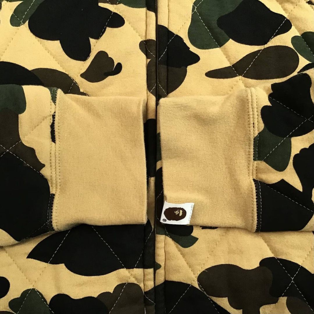 Bape BAPE Quilted 1st camo yellow full zip hoodie a bathing ape Size US S / EU 44-46 / 1 - 5 Thumbnail