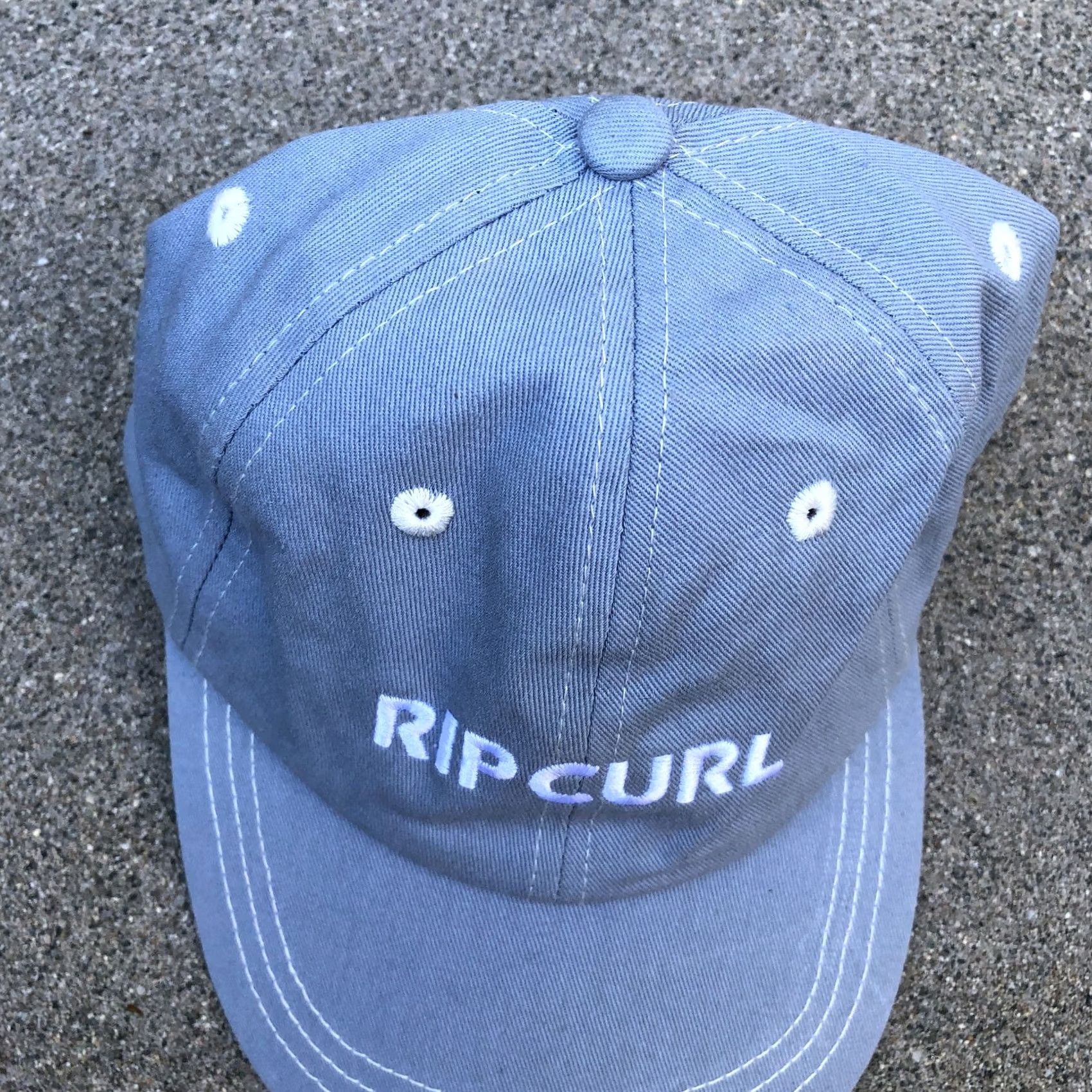 Rip Curl RIP CURL Baseball Hat Unisex Adults Grey Adjustable Cap 100% Cotton Size ONE SIZE - 3 Thumbnail