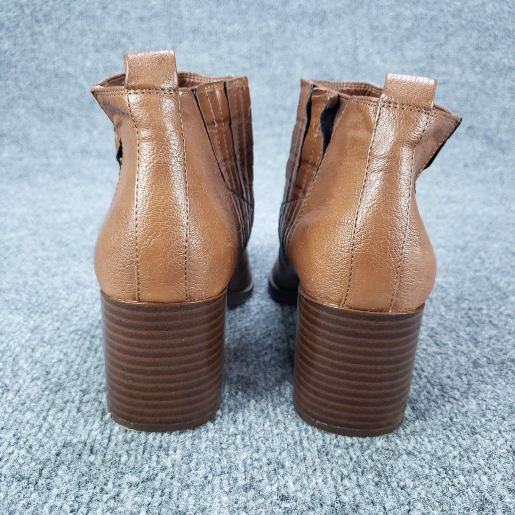 Nine West Nine West Westlyno Ankle Boots Womens 11M Brown Block Heel Booties Slip On Size US 11 / IT 41 - 5 Thumbnail