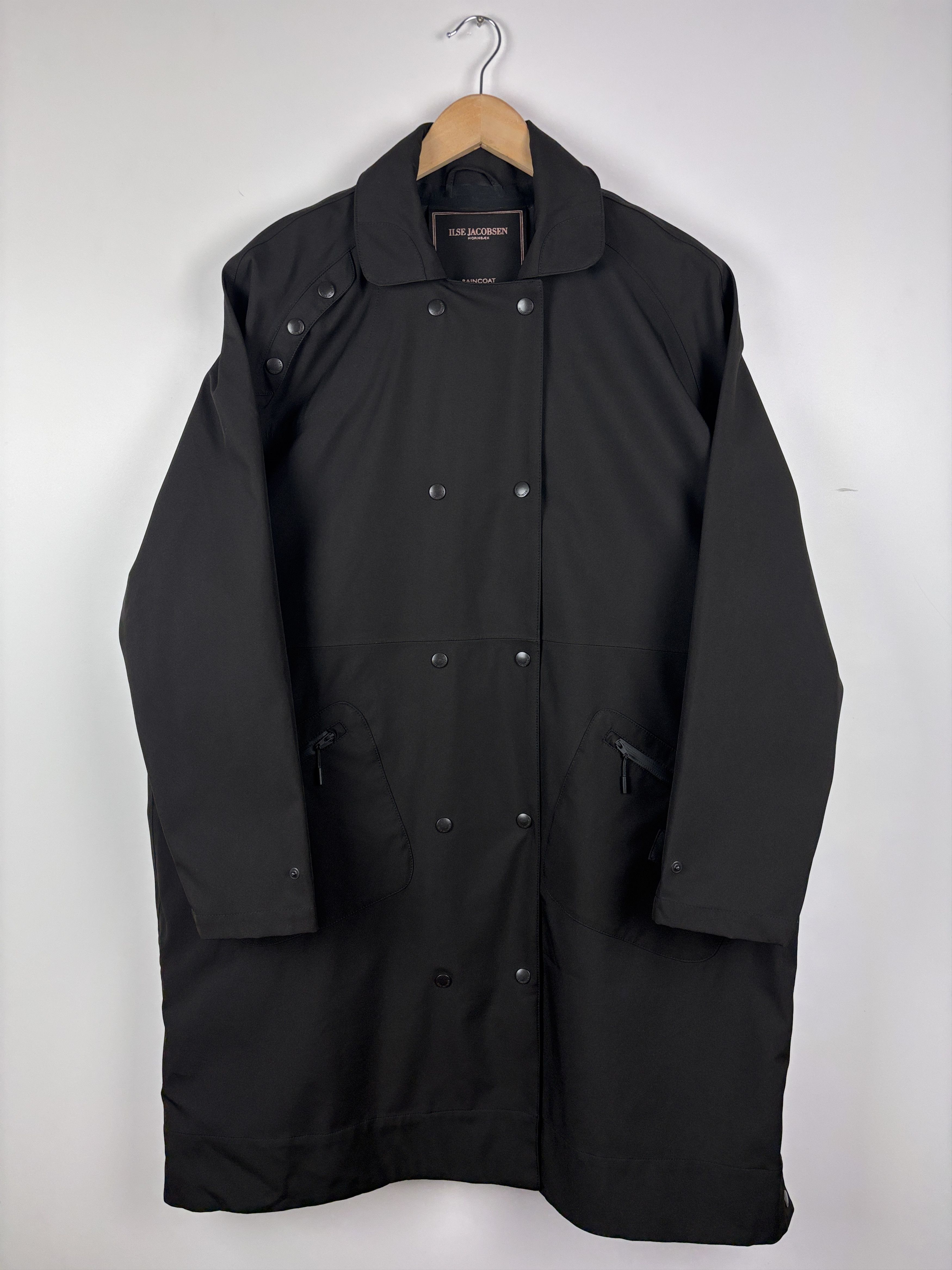 Ilse Jacobsen Womens Ilse Jacobsen Raincoat Jacket Black Size M Size M / US 6-8 / IT 42-44 - 1 Thumbnail