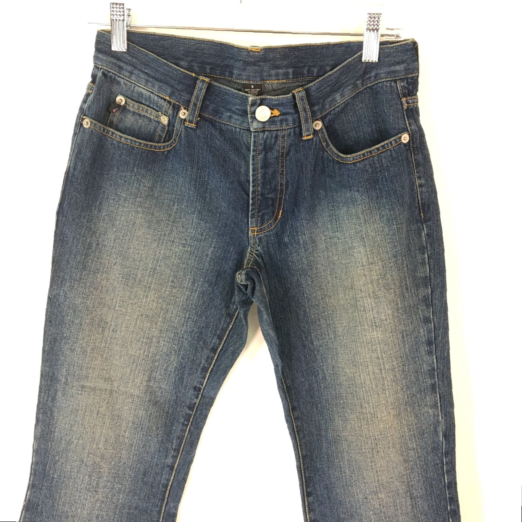 Ralph Lauren Polo Ralph Lauren Womens Cropped Jeans Denim Blue Size 2 28 Inseam 24in Low Rise 5-Pocket Cuffed 8in Belt Loops Button Zipper Size 26" / US 2 / IT 38 - 2 Thumbnail