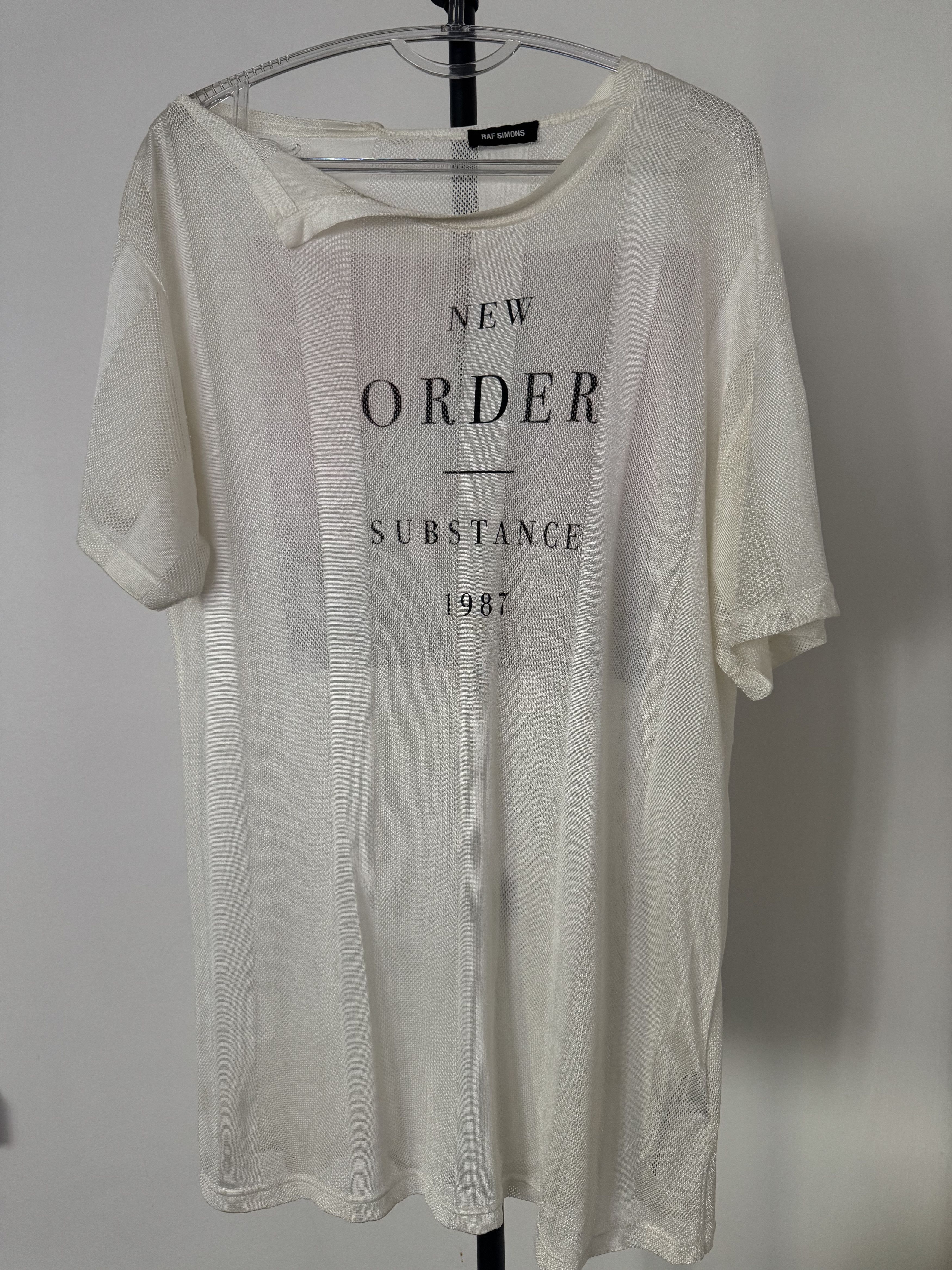 Raf Simons SS18 New Order Mesh Jersey Size US S / EU 44-46 / 1 - 1 Thumbnail