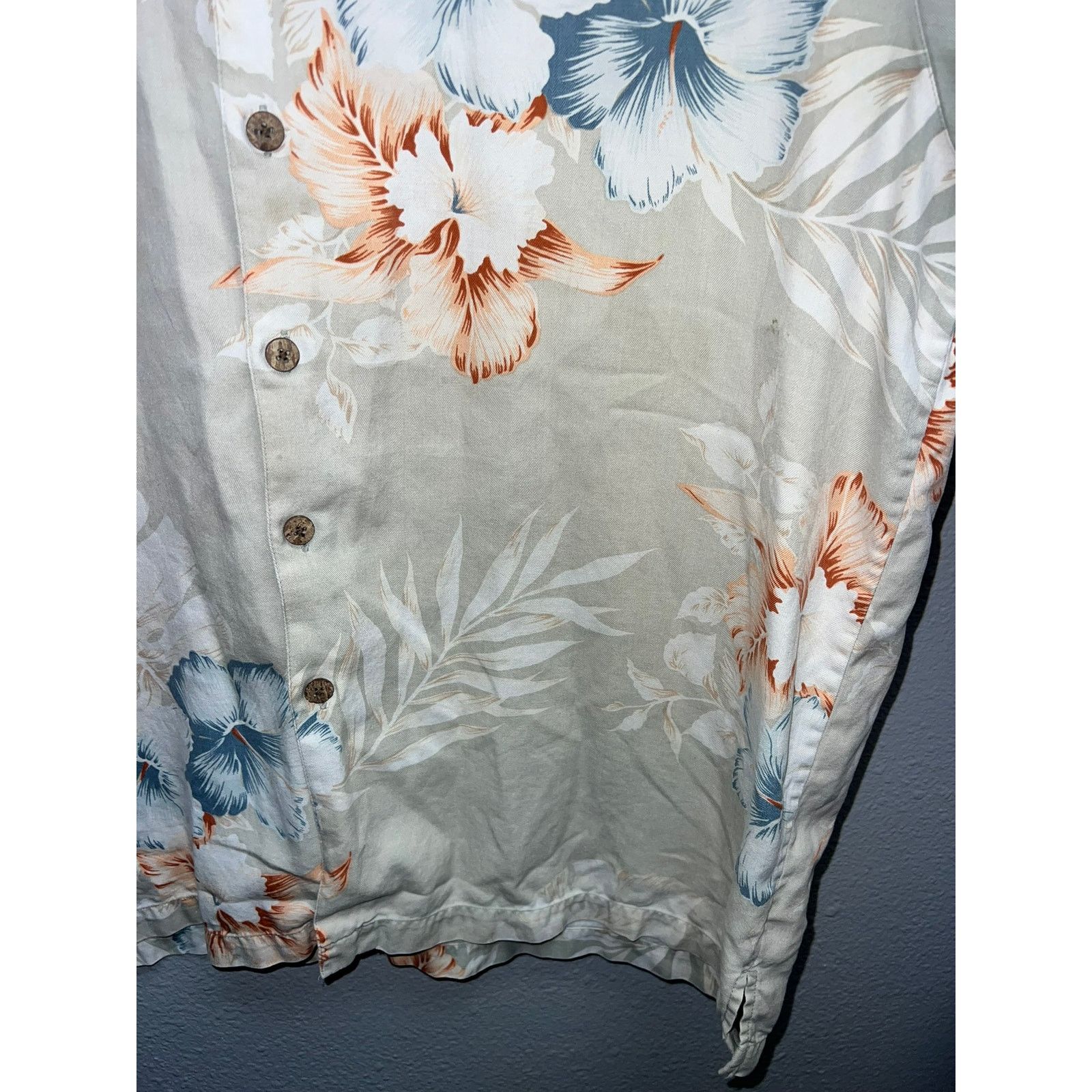 Caribbean Caribbean Hawaiian Shirt Button Down Silk Cotton Mens Large Size US L / EU 52-54 / 3 - 5 Thumbnail