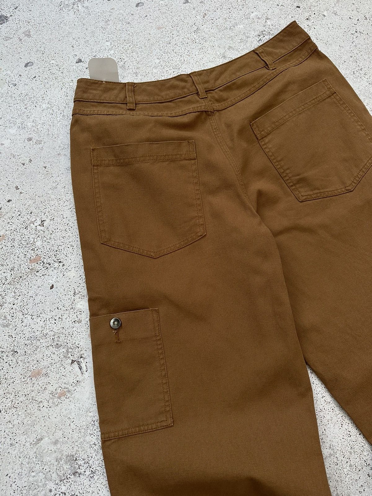 Other Nike Double Panel Heavyweight Cotton Cargo Pants Men Brown M Size US 32 / EU 48 - 7 Thumbnail