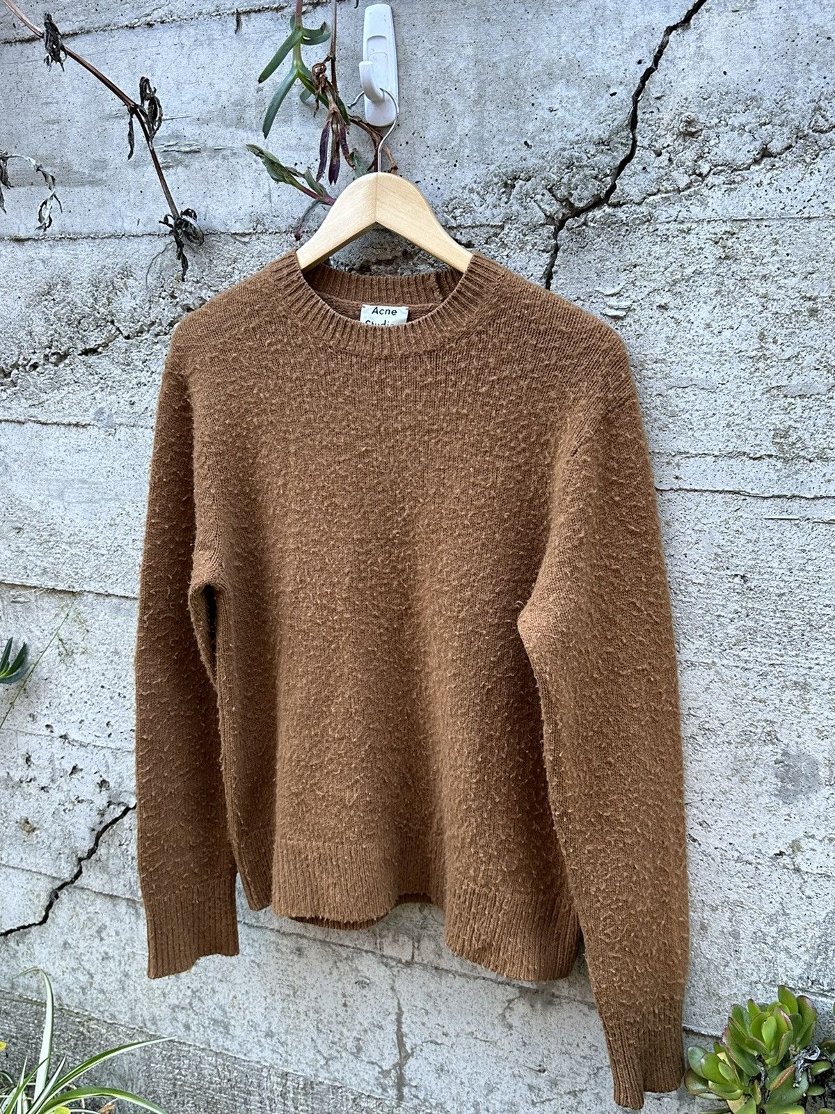 Peele Sweater Acne Studios Peele Neon Yellow Sweater Distressed 