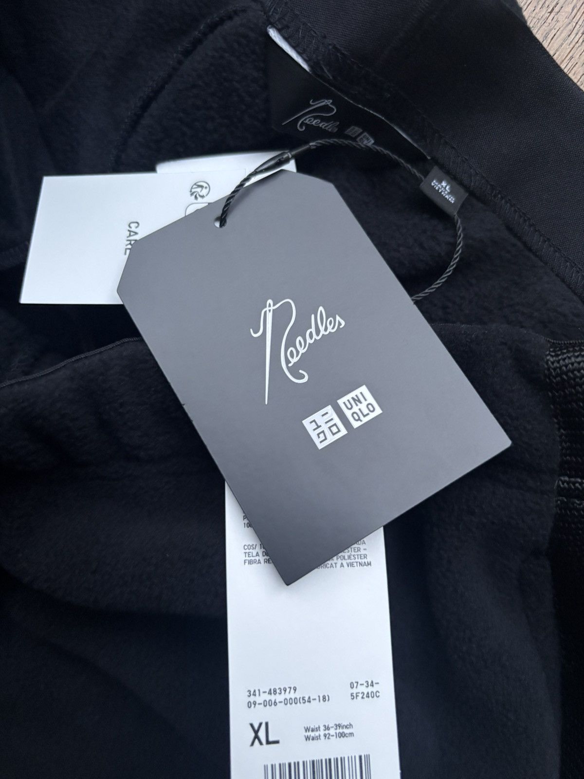 Needles UNIQLO Fleece Wide leg trouser sweat pants XL black