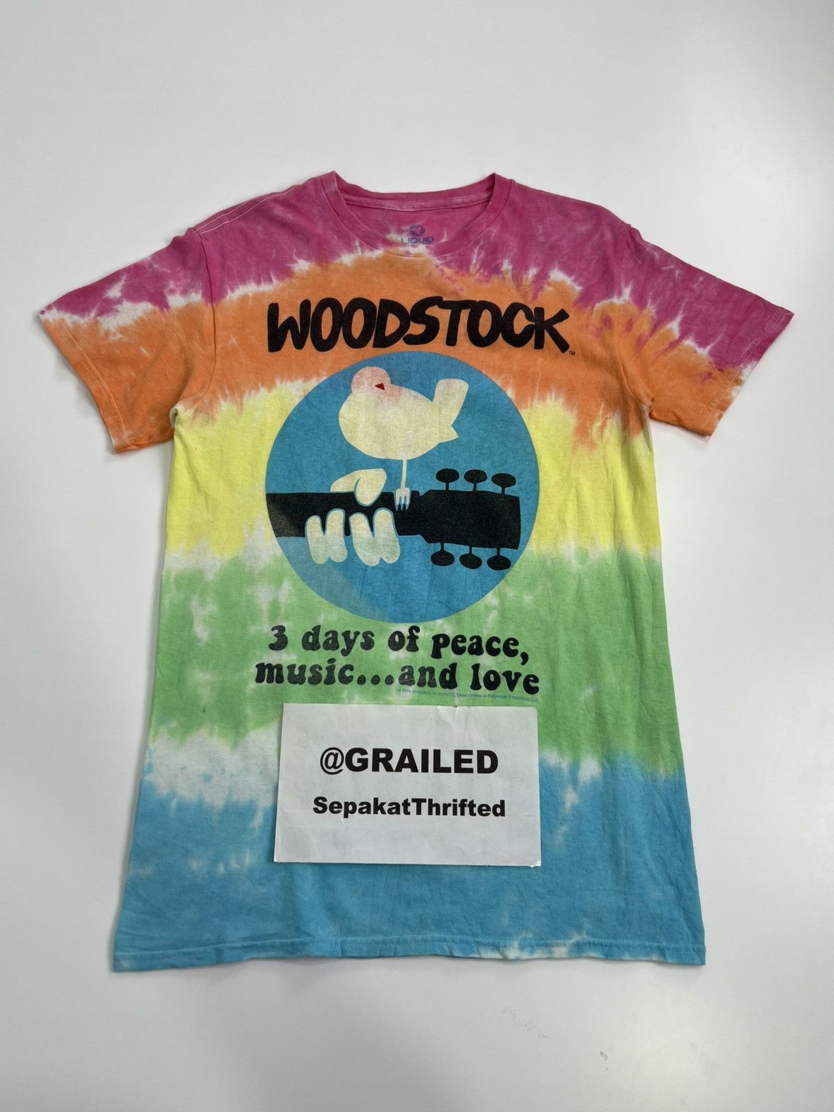 Band Tees Woodstock Liqiud Blue TieDye Tee Size US S / EU 44-46 / 1 - 11 Thumbnail