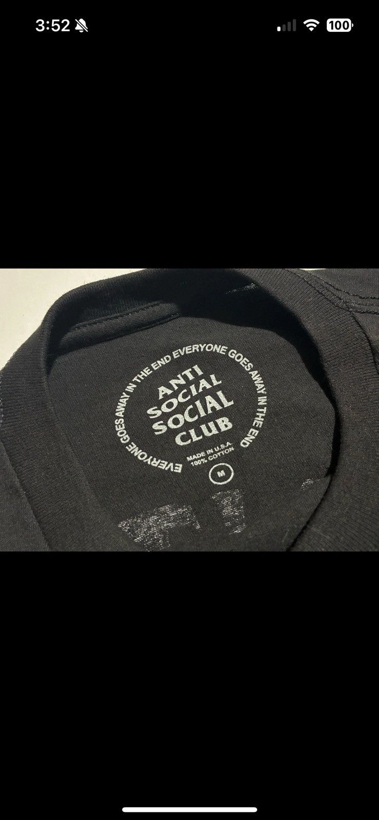 Anti Social Social Club Anti Social Social Club Floral Logo Black (M) Graphic Tee Size US M / EU 48-50 / 2 - 6 Thumbnail