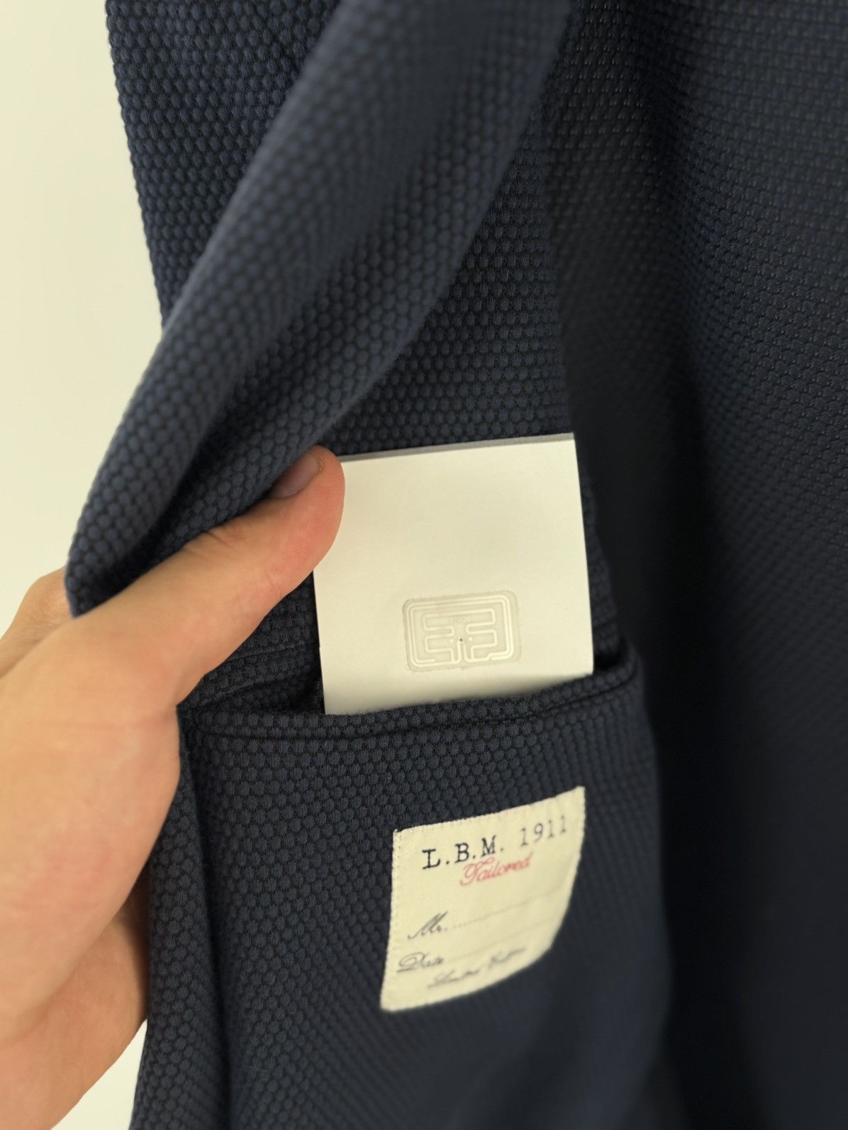 L.B.M. 1911 L.B.M. 1911 Texture Blue Blazer Size 48R - 14 Thumbnail