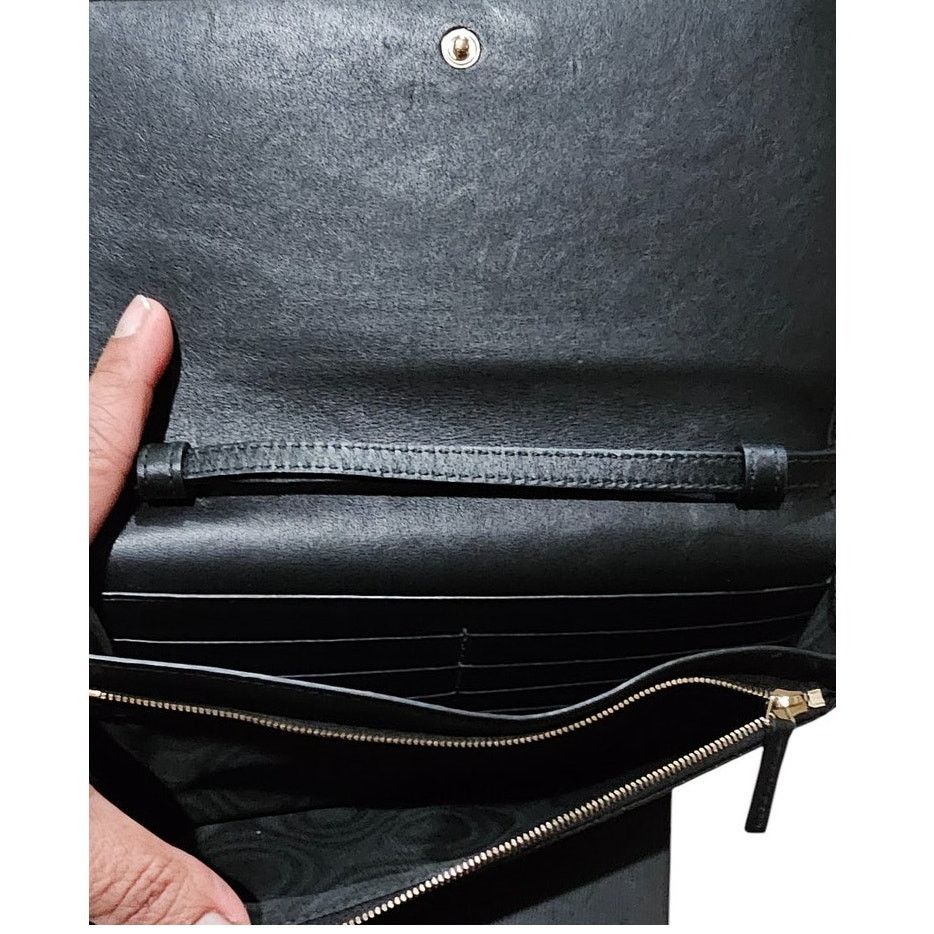 Gucci Gucci Microguccissima Crossbody Wallet on Strap Black Size ONE SIZE - 6 Thumbnail
