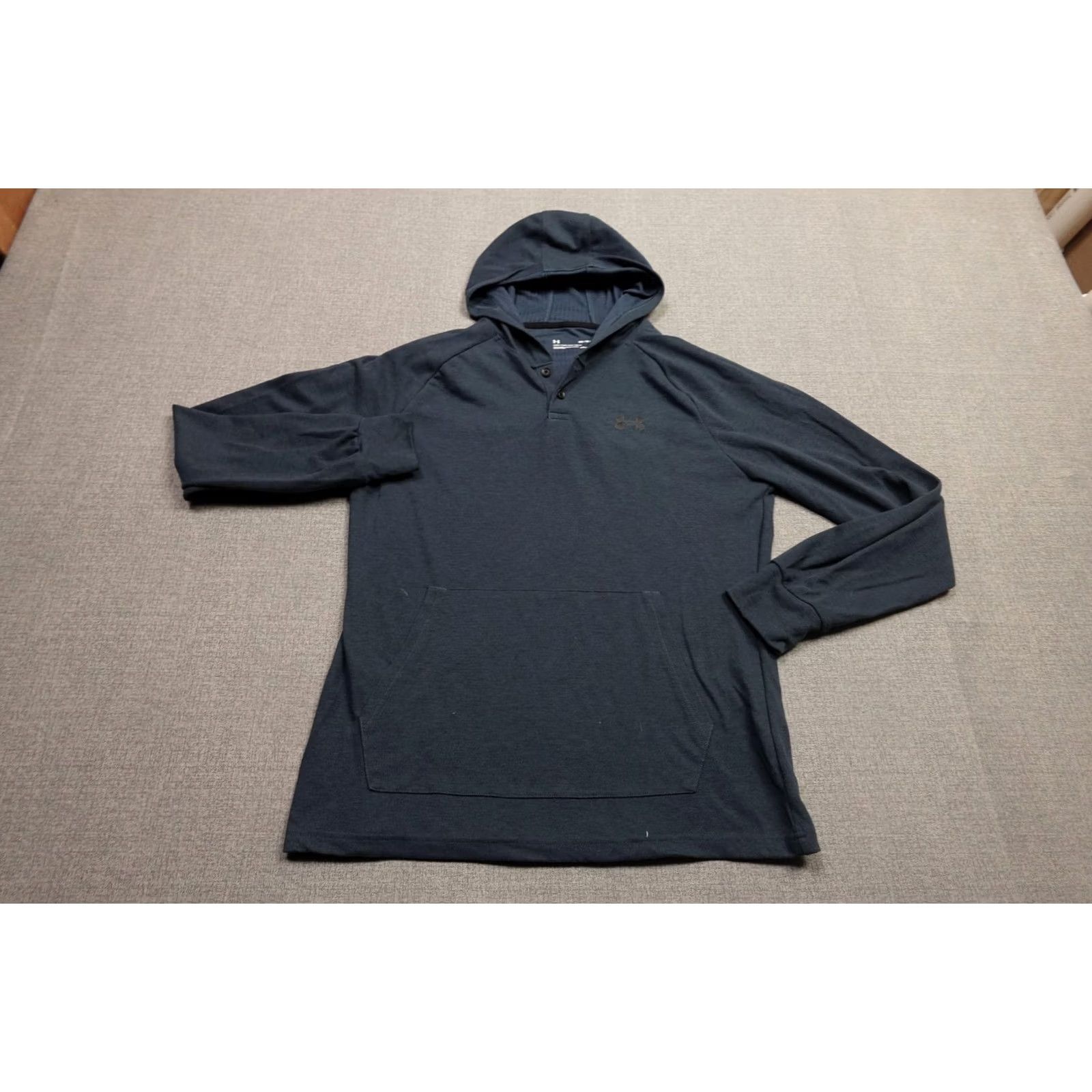 Under Armour Under Armour Hoodie Mens M Blue Henley Thermal Kangaroo Pocket ColdGear Size US M / EU 48-50 / 2 - 3 Thumbnail