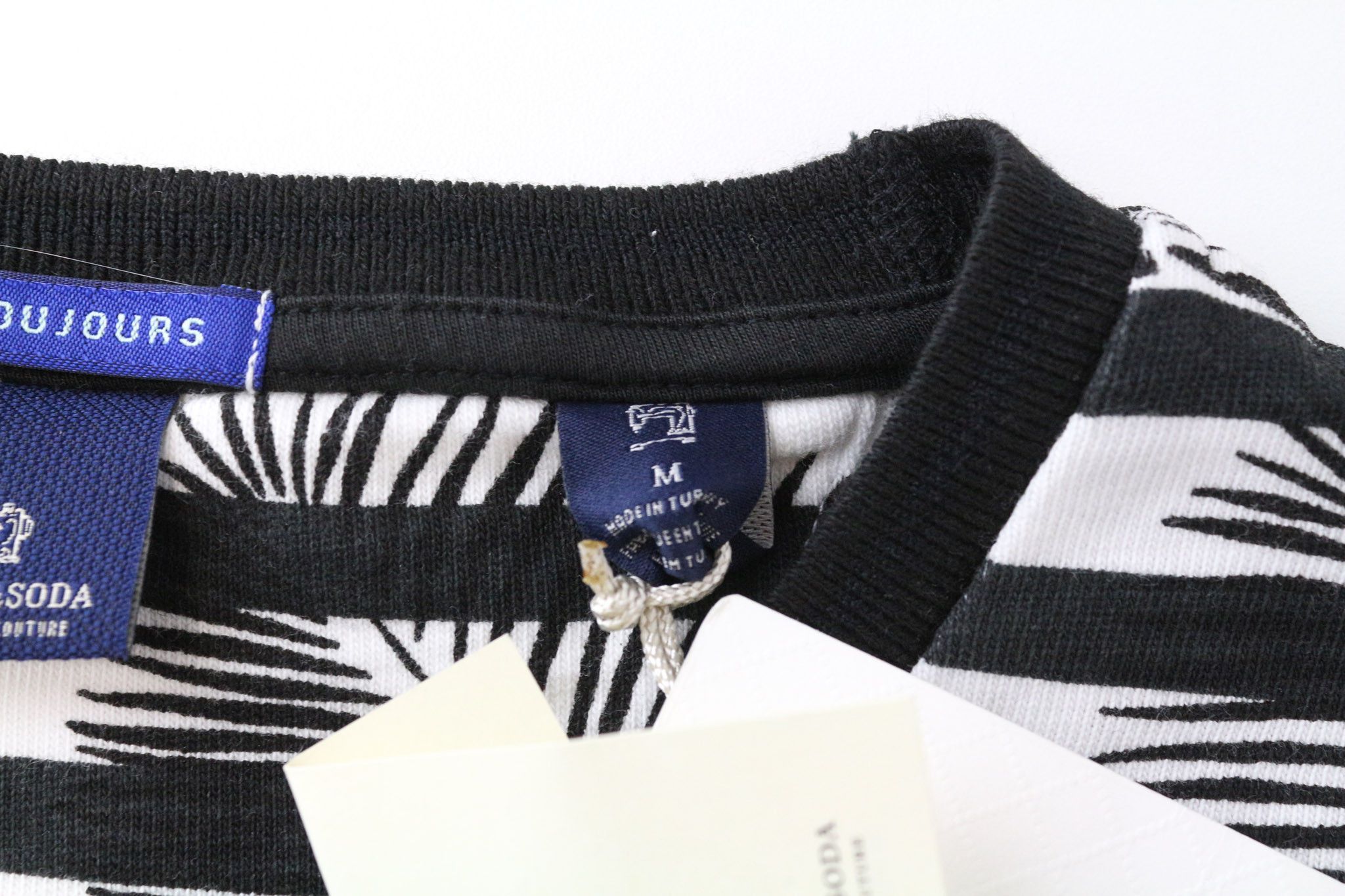 Scotch & Soda AMS COUTURE M Black Cotton Patterned T-Shirt 76188 Size US M / EU 48-50 / 2 - 6 Thumbnail