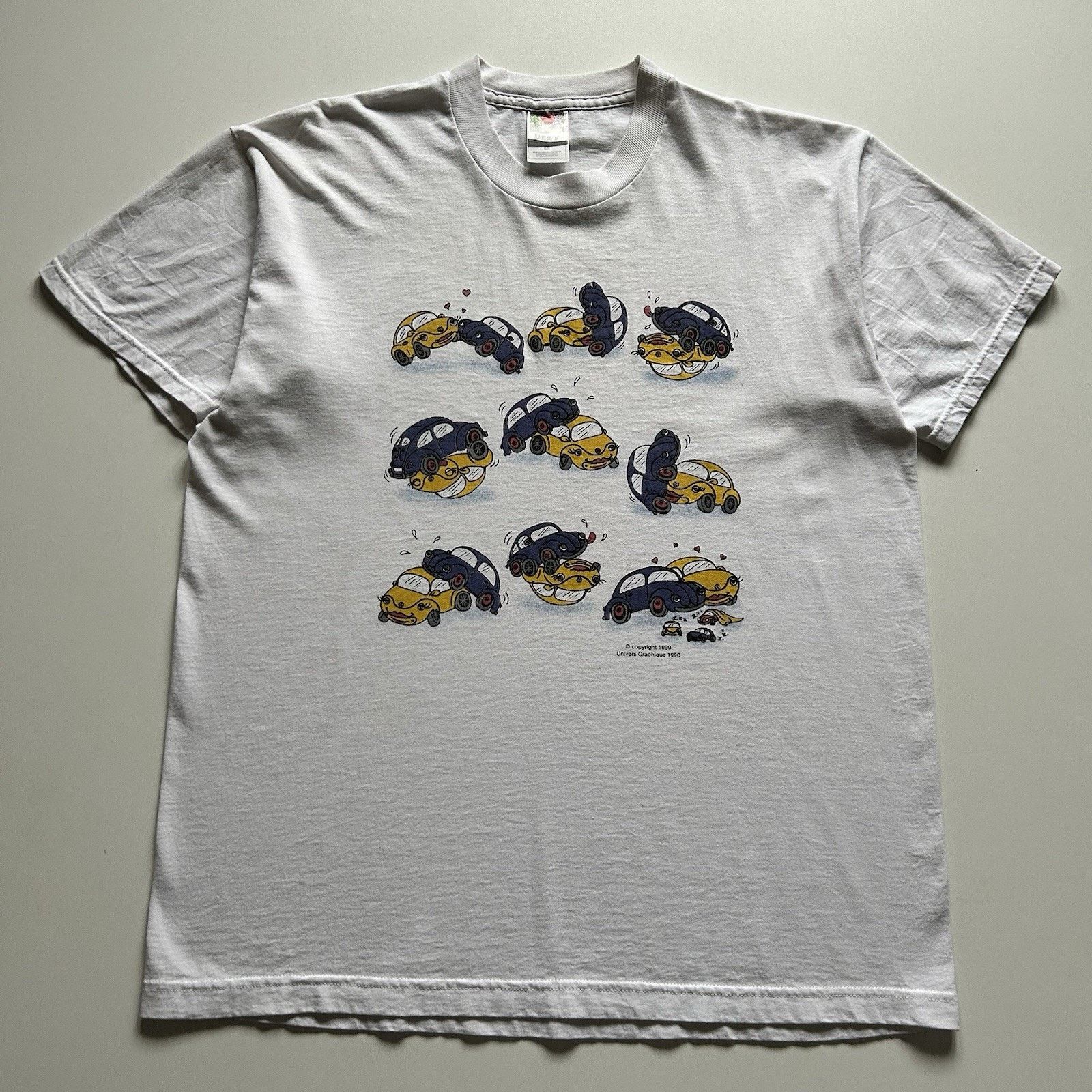 Fruit Of The Loom Vintage Car Sex Positions Shirt Large 90s Fruit of The Loom Size US L / EU 52-54 / 3 - 1 Thumbnail