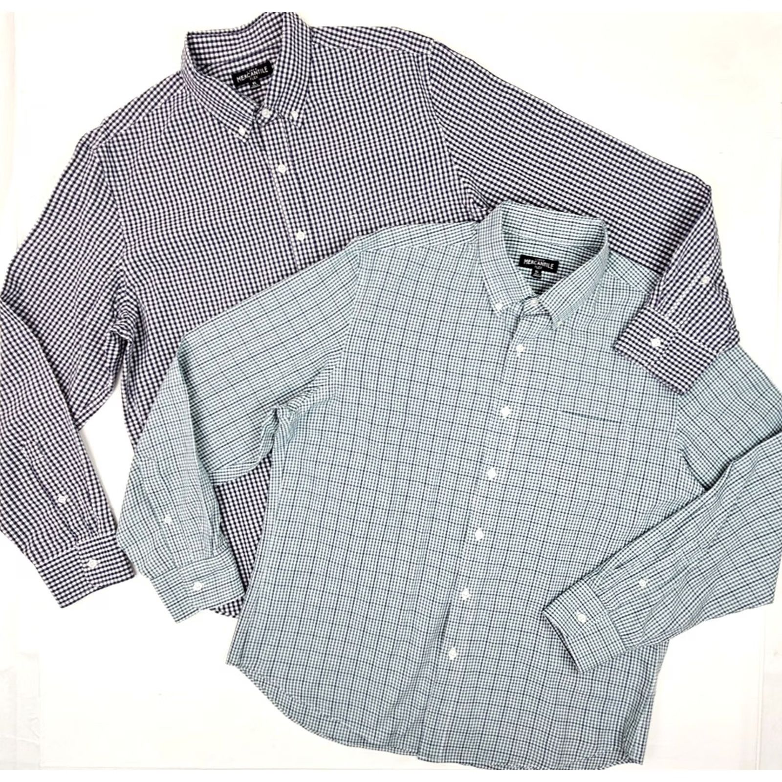 J.Crew J.CREW Mercantile Flex Gingham Check Shirts – Men’s XL – Green & Blue – Lot of 2 Shirt (Button-Up) Size US XL / EU 56 / 4 - 2 Thumbnail