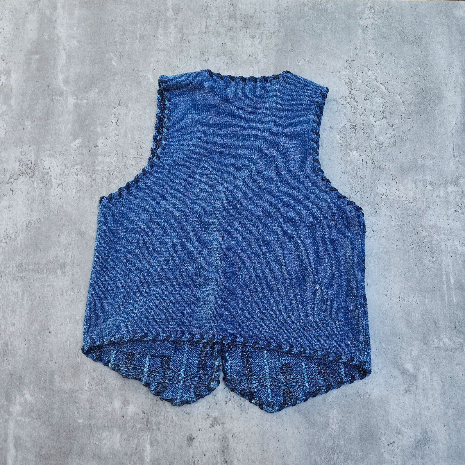 Lauren Ralph Lauren Vintage Y2K LAUREN RALPH LAUREN Cable Knit Blue Sweater Vest Size L / US 10 / IT 46 - 3 Thumbnail
