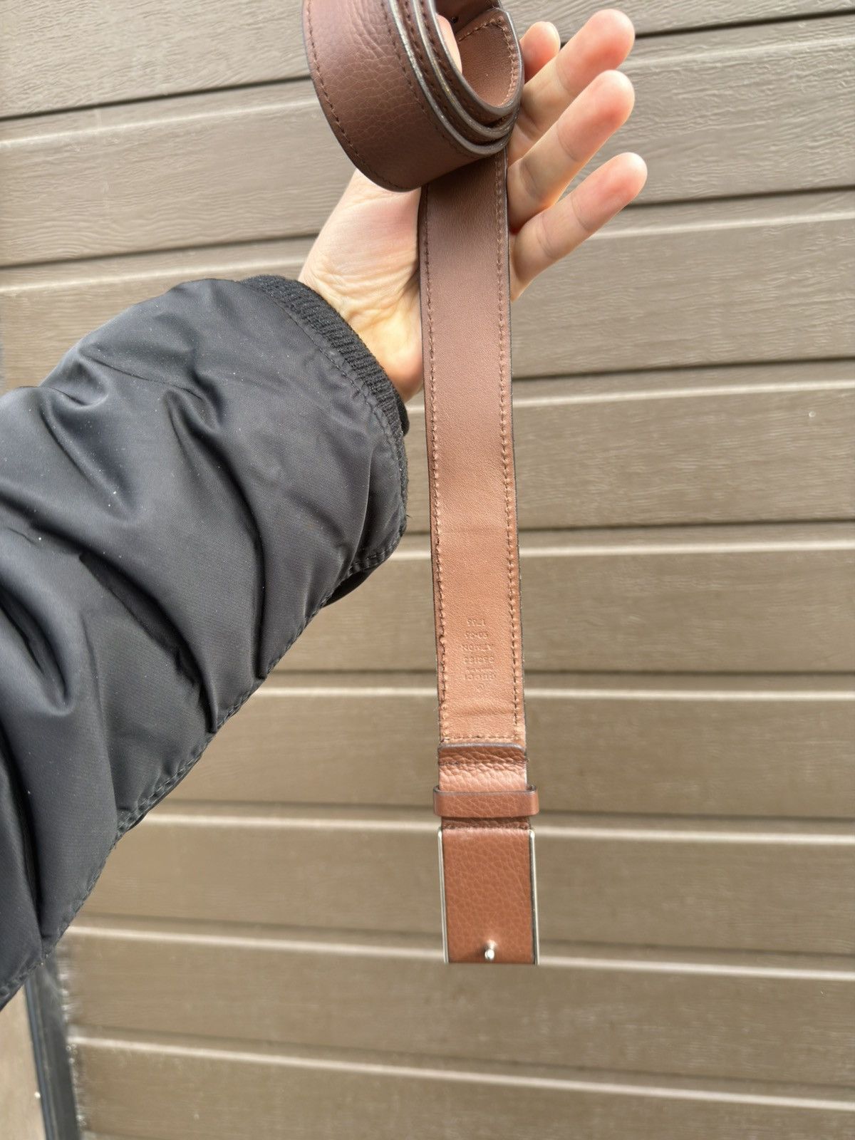 Gucci Gucci Men's Leather Buckle Interlocking G Belt Size 32 - 21 Thumbnail