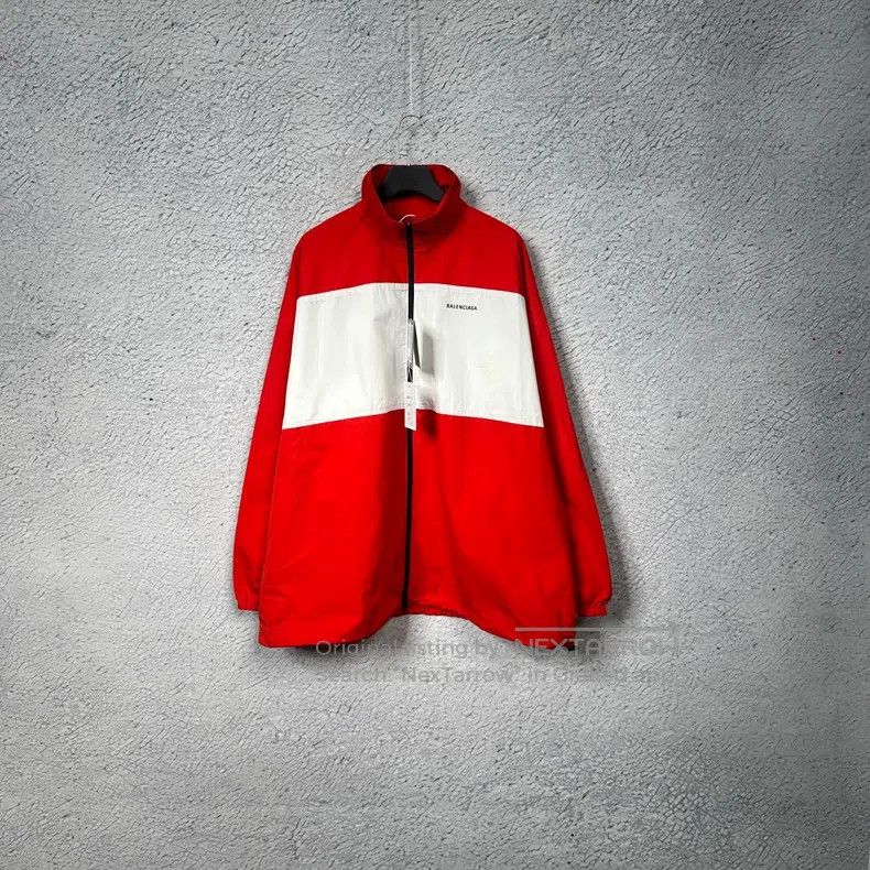 Balenciaga Balenciaga Zip-up color-block logo print jacket, men's, or Size US S / EU 44-46 / 1 - 1 Thumbnail