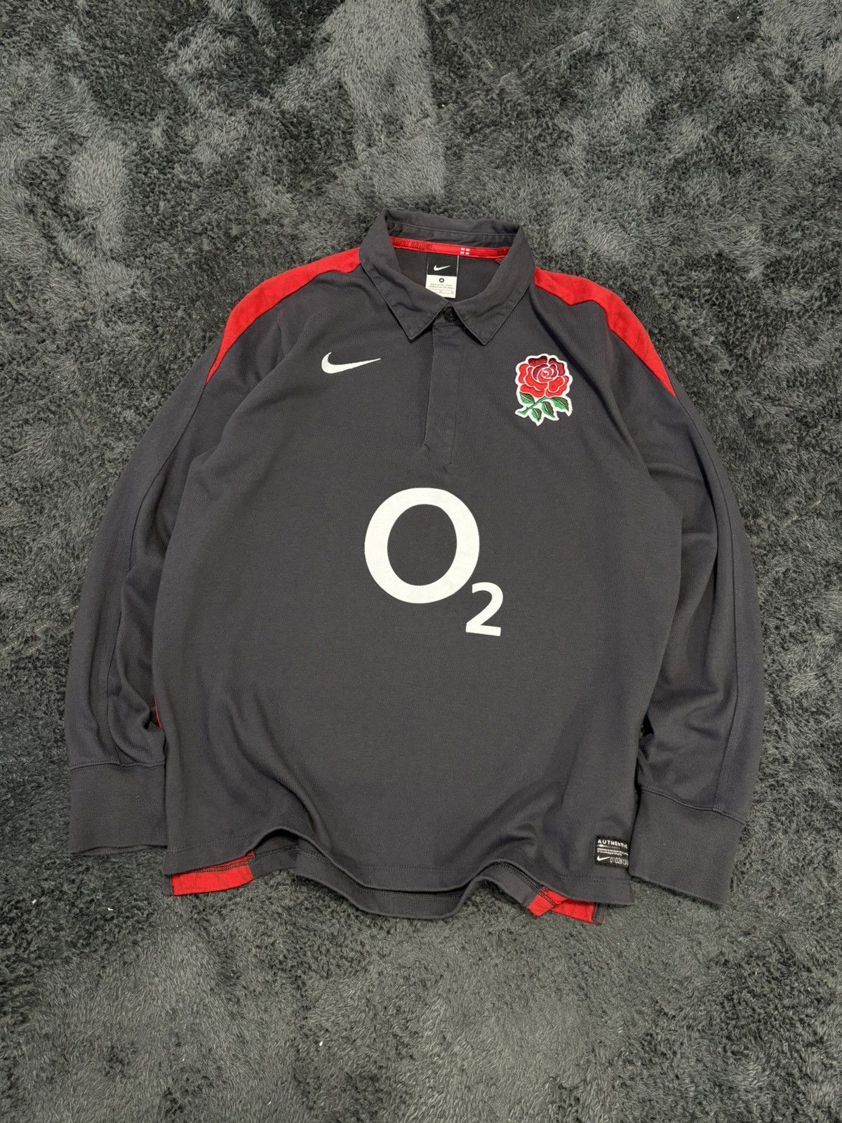 Nike Vintage 2000s Nike England Y2K Rugby Longsleeve Size US M / EU 48-50 / 2 - 1 Thumbnail