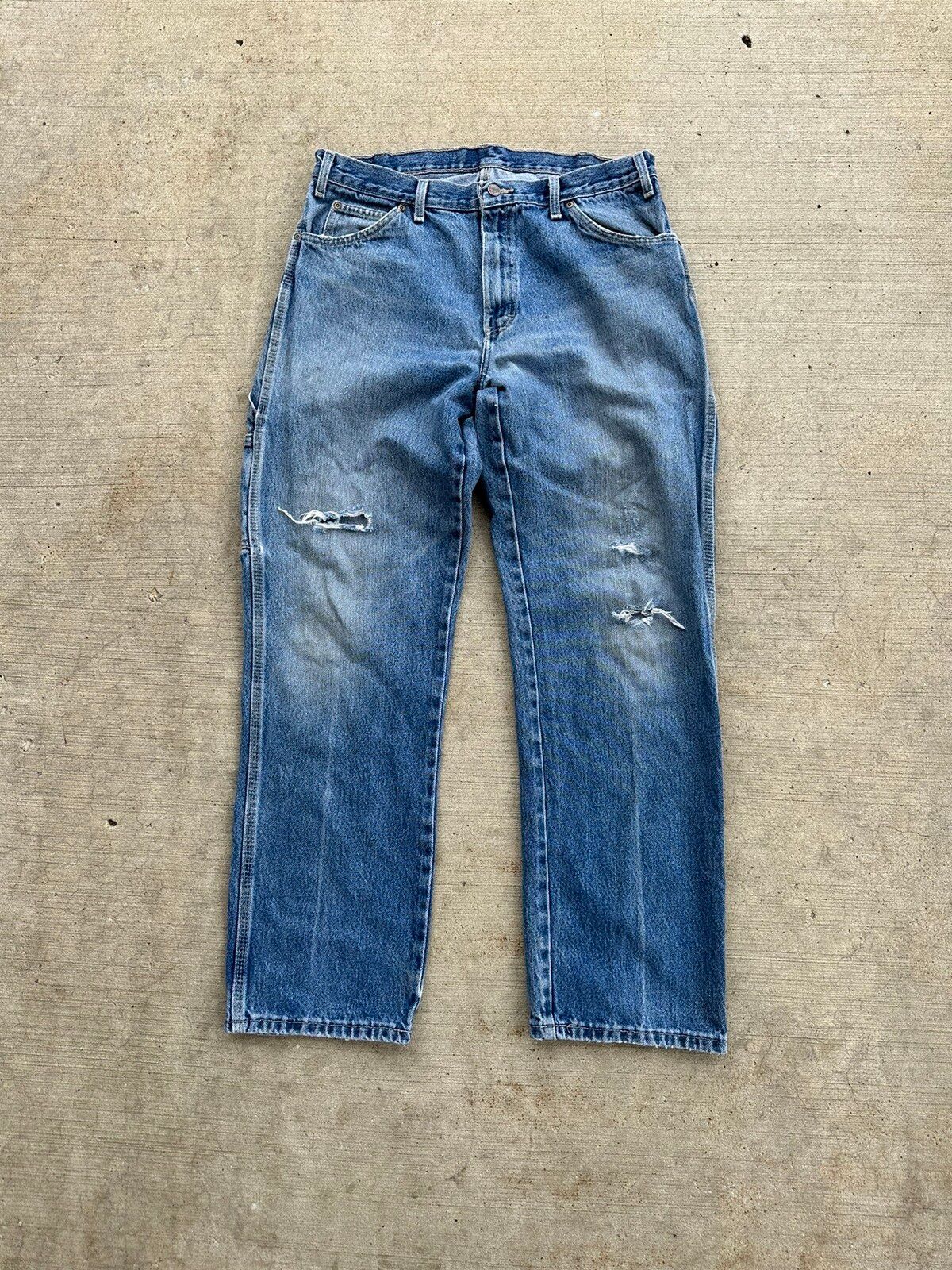 Vintage Vintage Dickies Distressed Carpenter Jeans Men’s 34x32 Size US 34 / EU 50 - 1 Preview