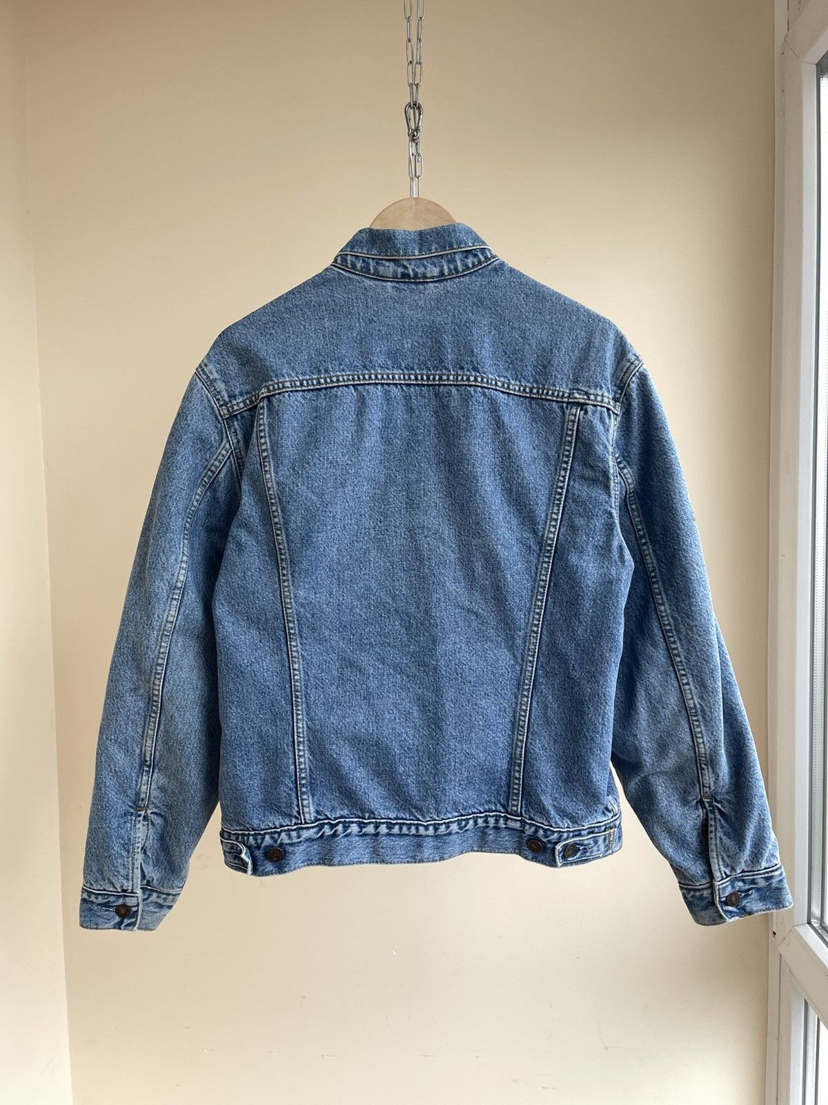 Levi's Type 3 Flannel Blanked Lined Washed Denim Trucker Jacket 90s Size US M / EU 48-50 / 2 - 2 Thumbnail