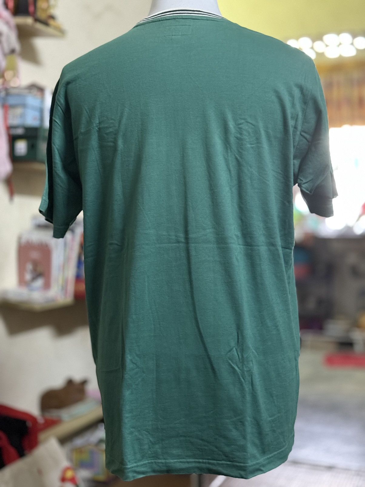Supreme Supreme Big Logo Ribbed Collar Tee Dark Green Size US XL / EU 56 / 4 - 2 Thumbnail