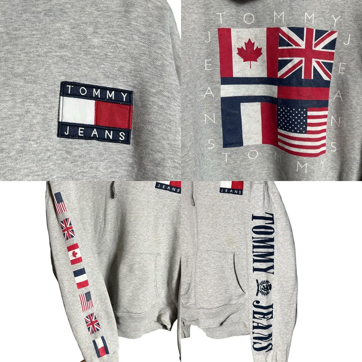 Tommy Hilfiger × Vintage Vintage Tommy Hilfiger Big Logo Hoodie Size XL / US 12-14 / IT 48-50 - 4 Thumbnail