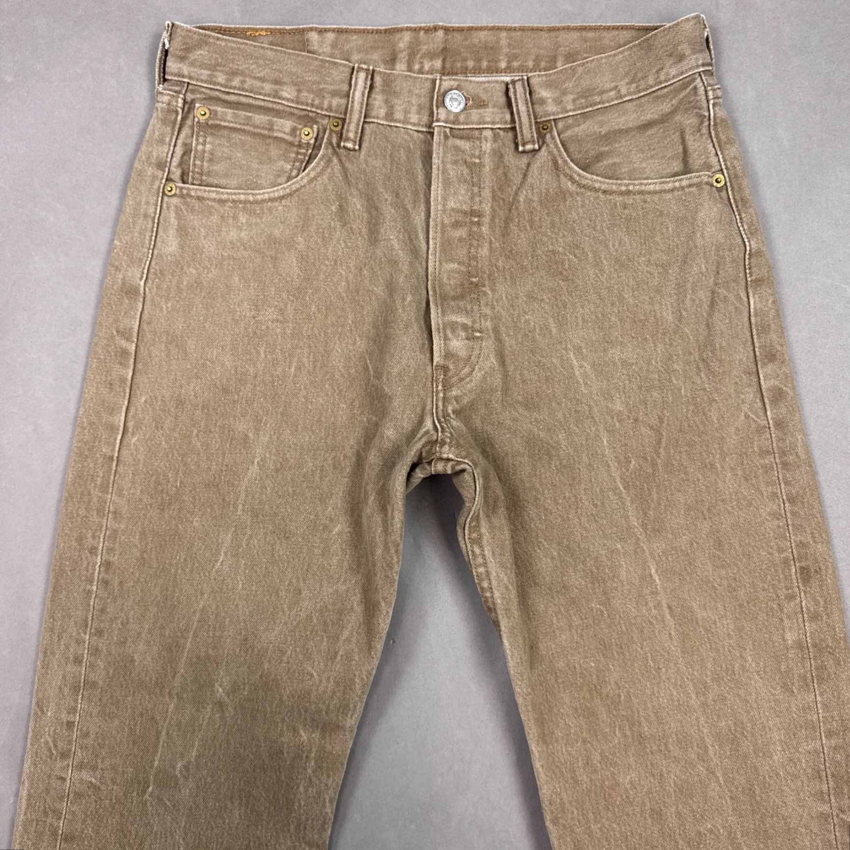 Levi's VINTAGE Levis 501 Jeans Mens 32x27 Denim Jeans Button Fly Straight Work Size US 34 / EU 50 - 4 Thumbnail