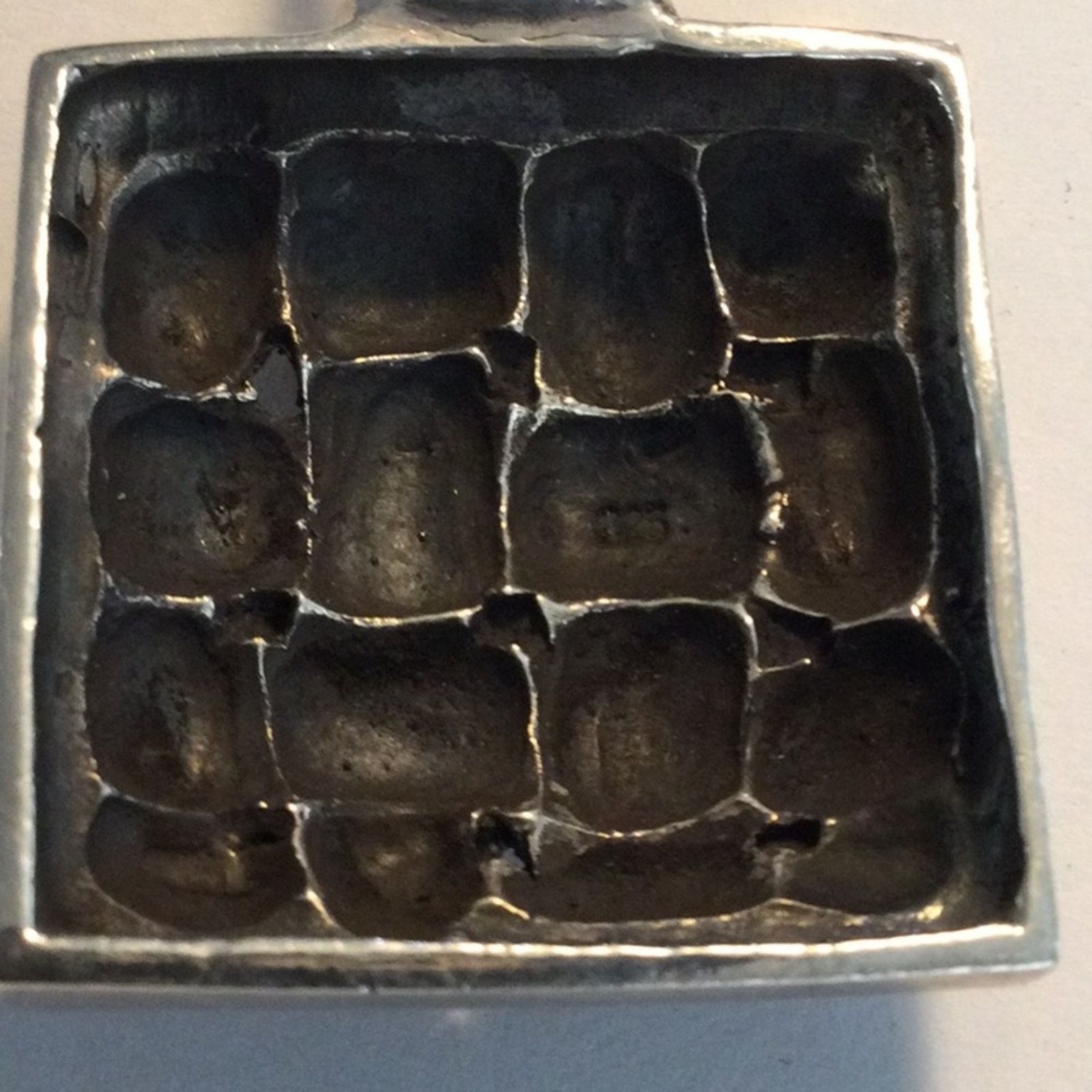 Other Silver Tone Vintage 80's Basket Weave Pendant Size ONE SIZE - 7 Thumbnail