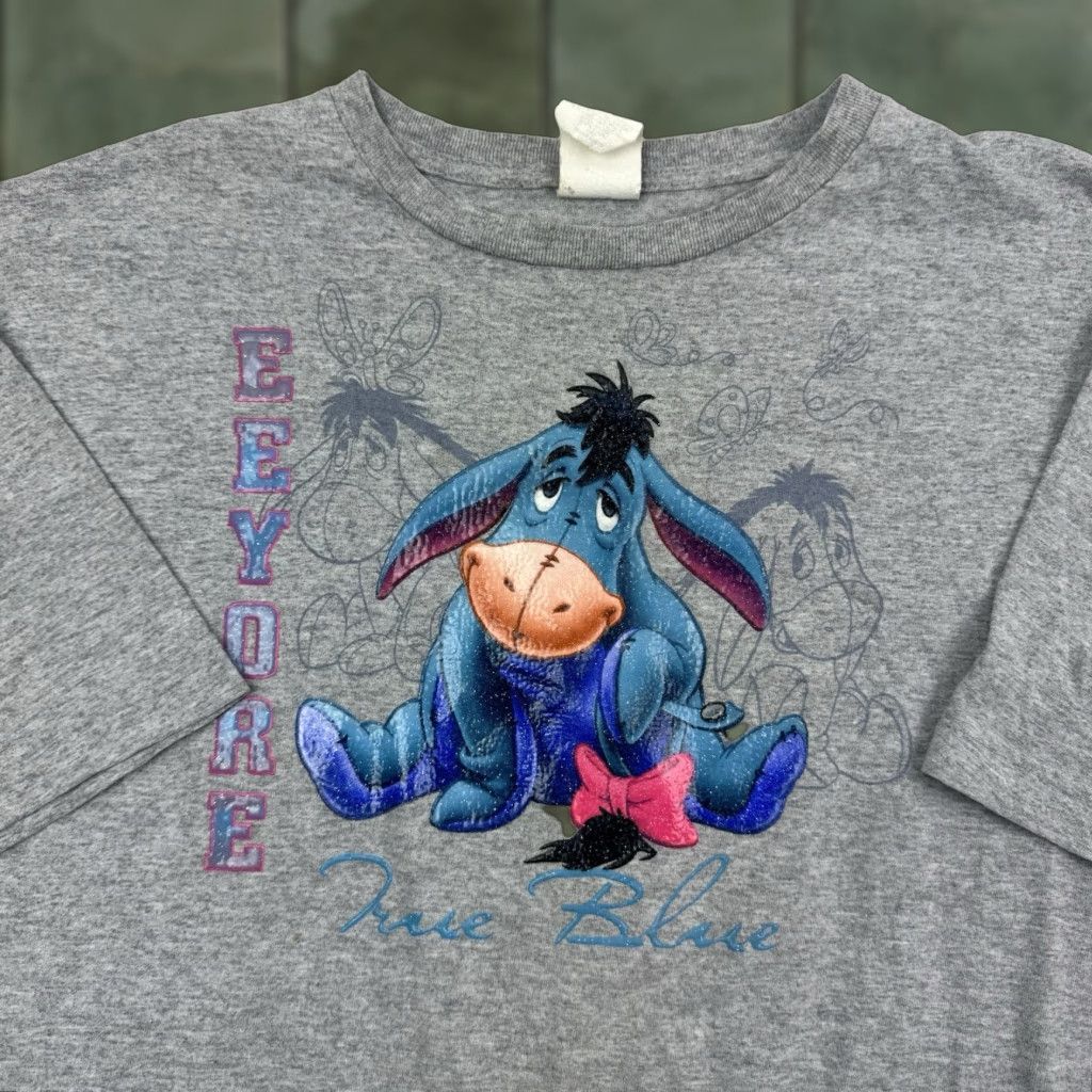 Disney VINTAGE Disney Eeyore T Shirt Womens XL Gray Y2K Cute Glitter Winnie Pooh 90s Classic Cartoon Shirt Womens XL Gray Glitter Size XL / US 12-14 / IT 48-50 - 1 Thumbnail