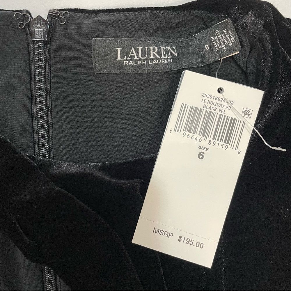 Ralph Lauren NWT New $195 Ralph Lauren Black Cutout Velvet Sheath Dress Size M / US 6-8 / IT 42-44 - 7 Thumbnail