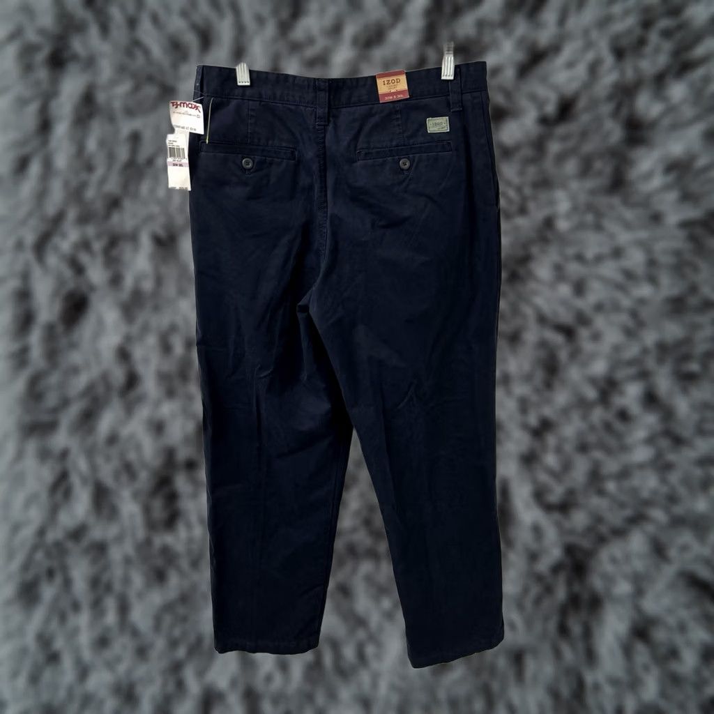 Izod VINTAGE was not in original title; IZOD Luxury Sport Officers Chinos Pants Mens 32x30 Navy Blue YKK NWT Size US 32 / EU 48 - 1 Thumbnail