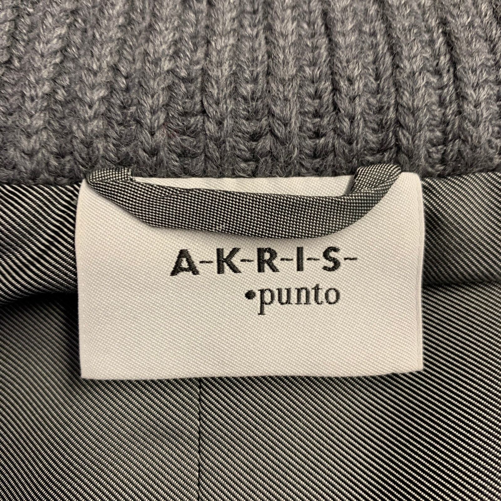 Akris AKRIS Size 14 Grey Polyester Blend Knit Double Zipper Jacket Size XL / US 12-14 / IT 48-50 - 4 Thumbnail