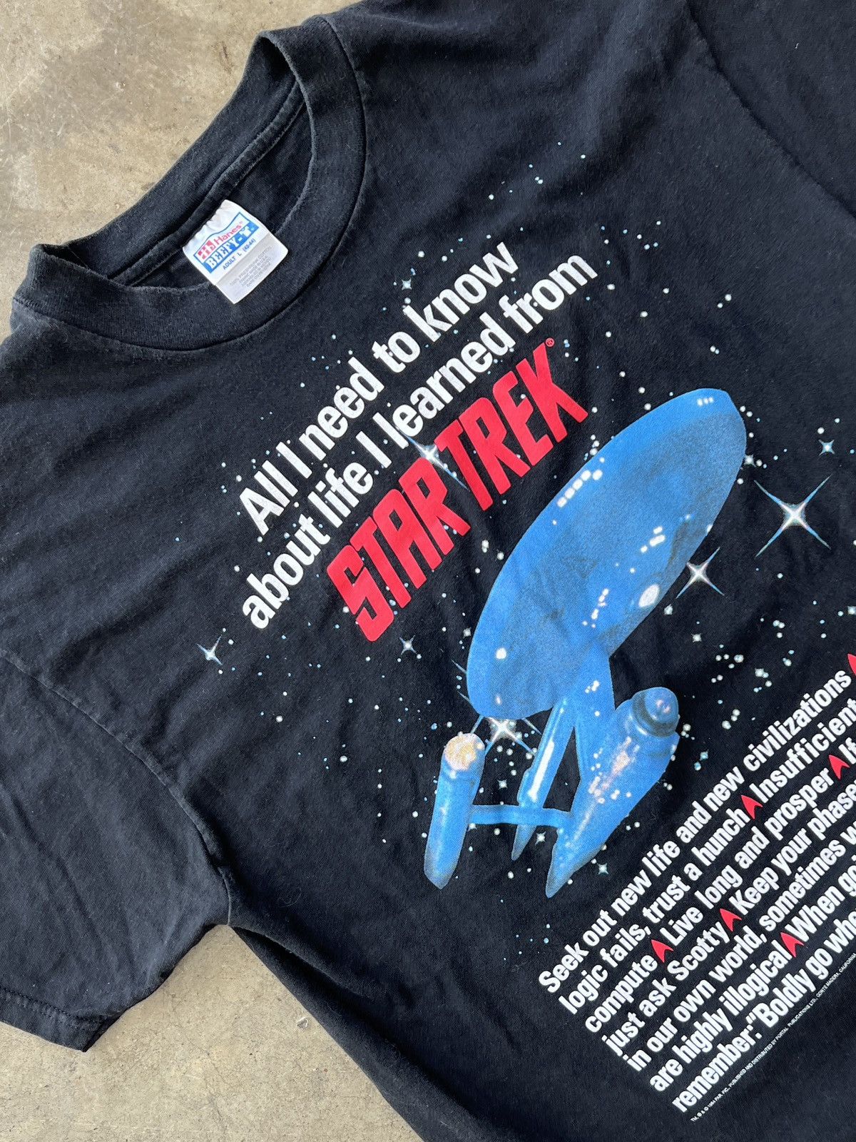 Vintage Vintage 1994 Star Trek Enterprise TV Movie Promo Tee Size US L / EU 52-54 / 3 - 1 Thumbnail