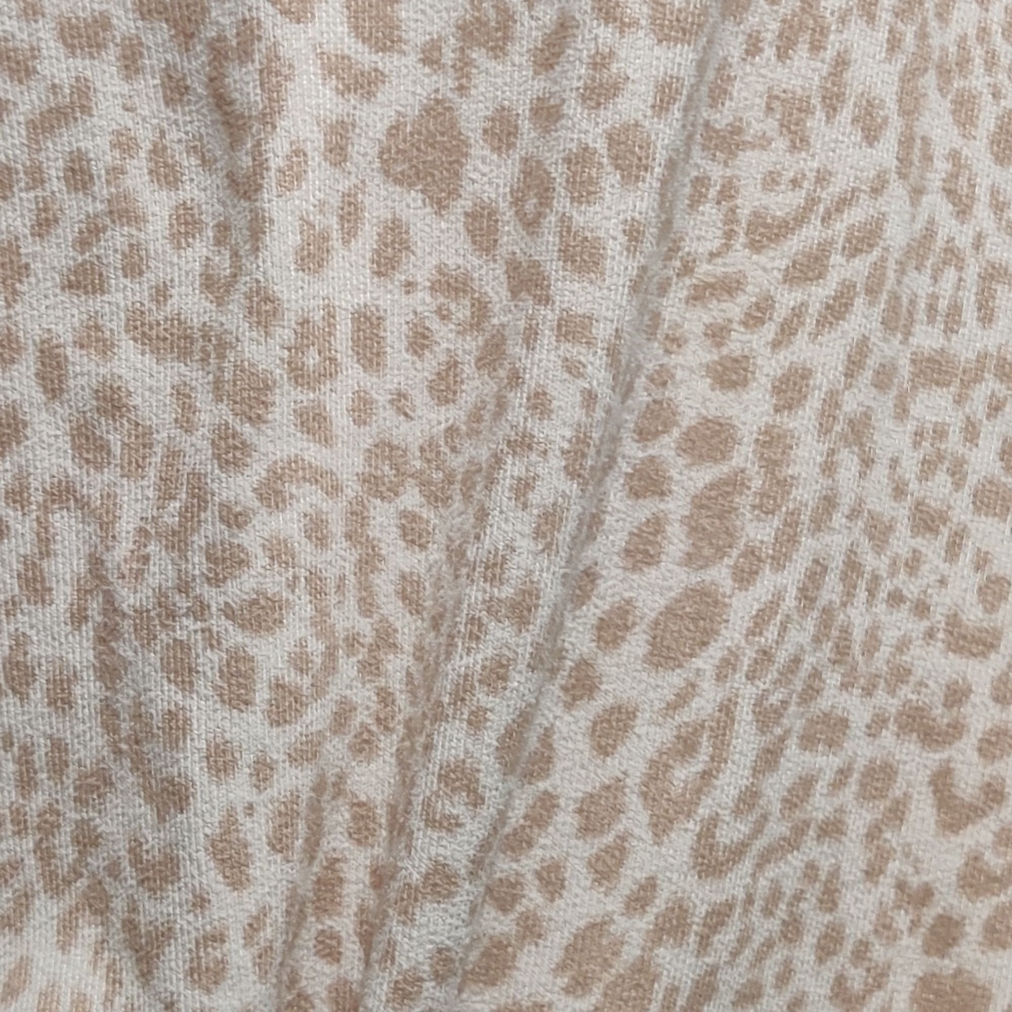 Other Fred David Beige Leopard Quarter Zip Cropped Pullover Drawst Size M / US 6-8 / IT 42-44 - 8 Thumbnail