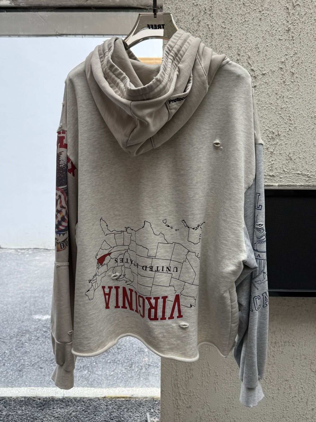 PROTOCOL INDEX UPSIDE DOWN ZIP HOODIE - IVORY