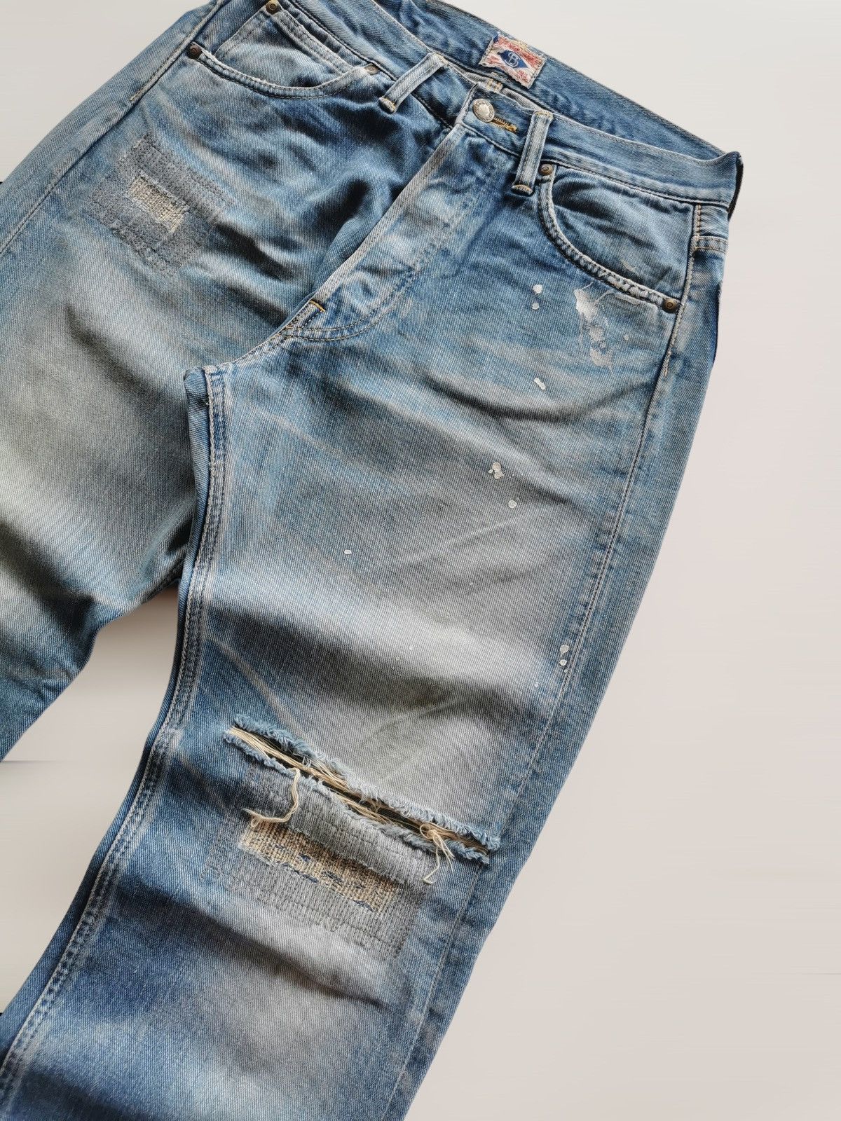 Pherrow's Pherrows Story Blue Selvedge Distressed Style Undercover Size US 28 / EU 44 - 2 Thumbnail