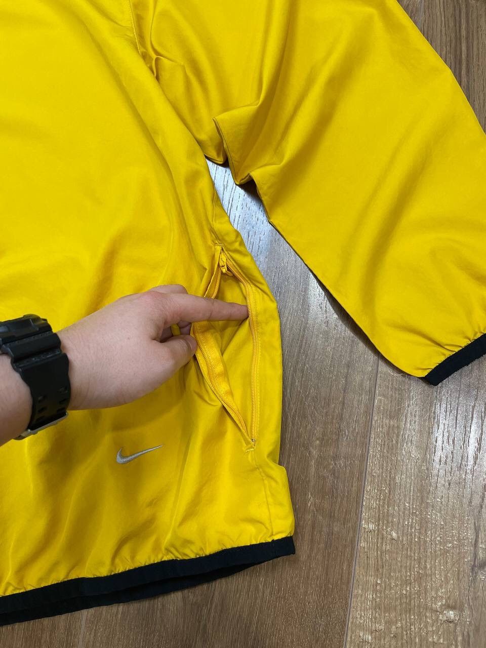 Nike × Vintage Vintage Nike Y2K Style Hot Yellow Logo Anorak Bomber Jacket Size US L / EU 52-54 / 3 - 9 Thumbnail