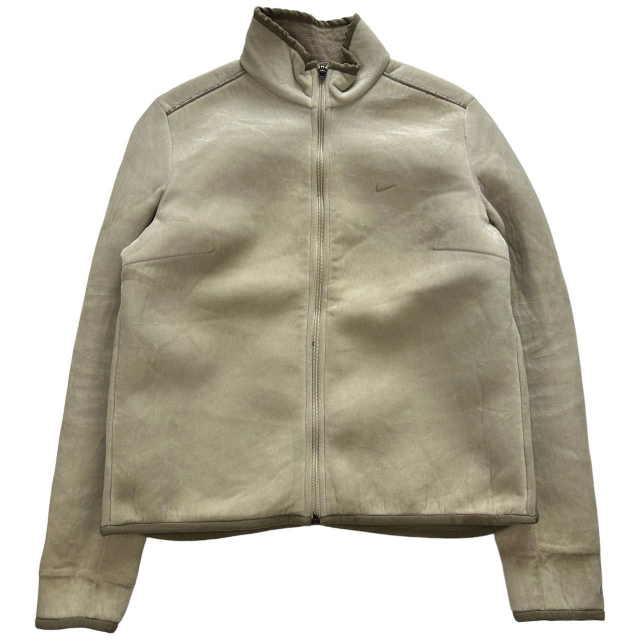 image of Vintage Nike Velour Jacket Woman's Size M in Tan, Men's