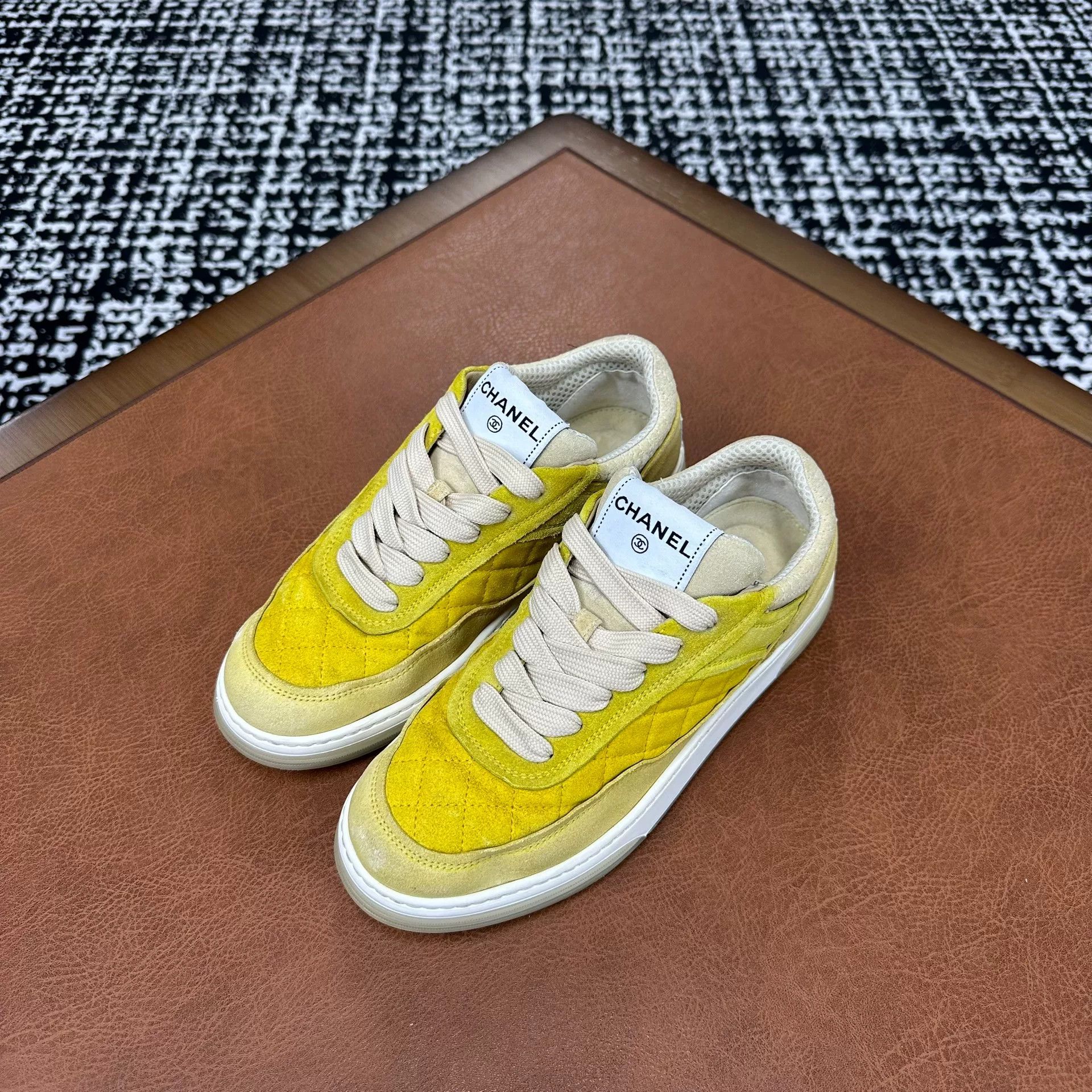 Chanel Chanel Yellow Lowtop Sneakers it_37 Women Size US 7 / IT 37 - 1 Thumbnail